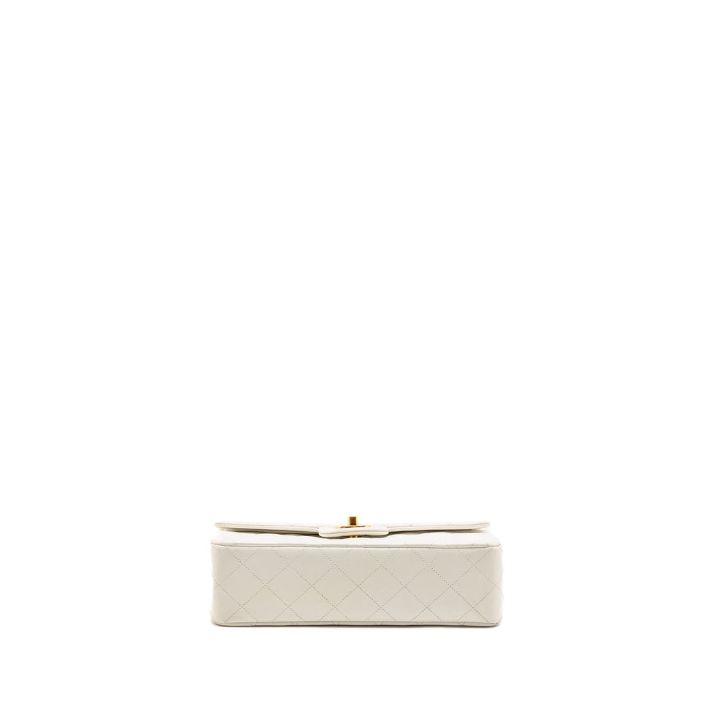 chanel-vintage-small-classic-double-flap-bag-lambskin-white-ghw