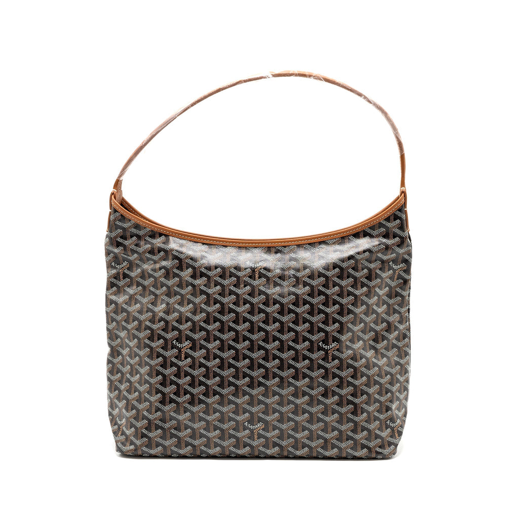 goyard-boheme-hobo-bag-canvas-calfskin-black-brown-shw