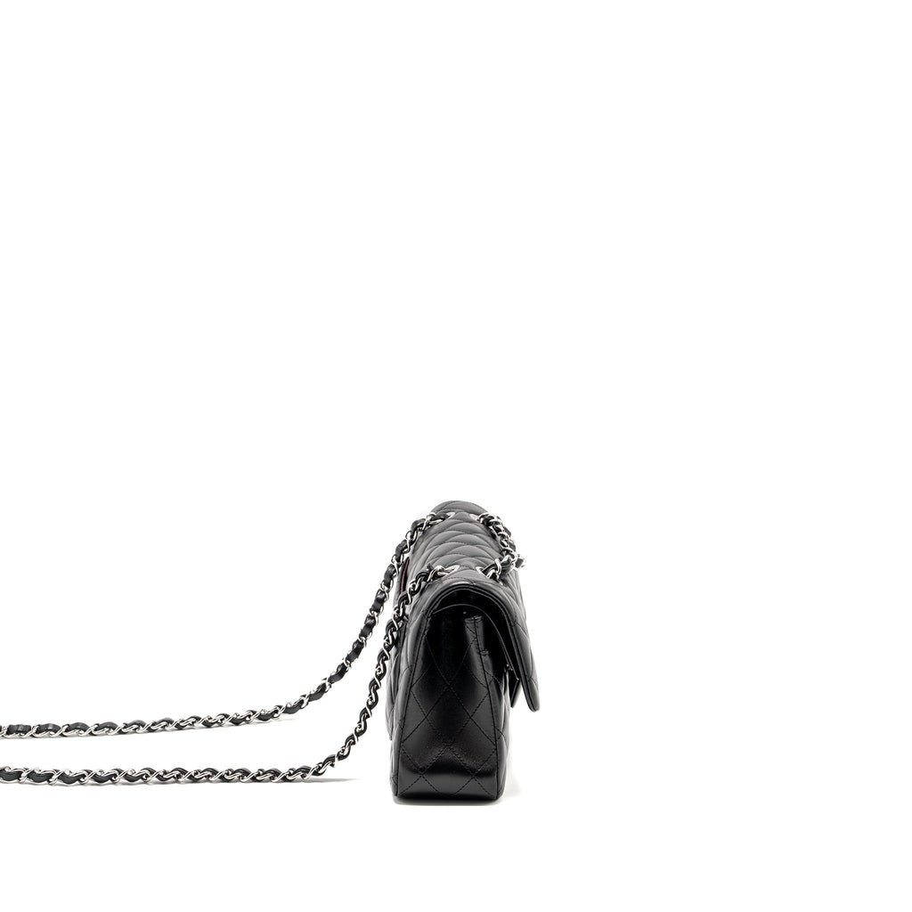 chanel-small-classic-double-flap-bag-lambskin-black-shw-microchip-1