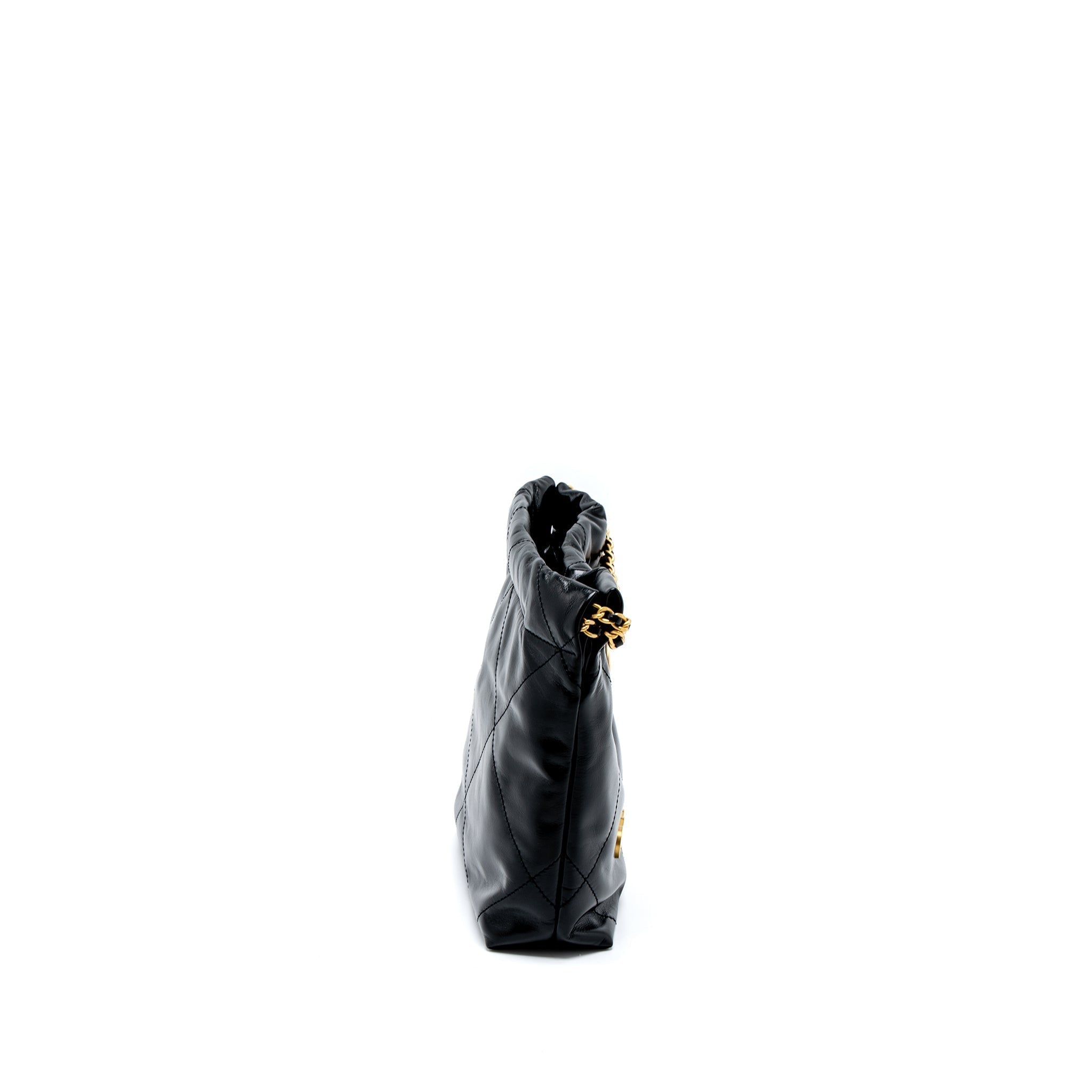 copy-of-chanel-23s-mini-22-bag-shiny-calfskin-black-brushed-ghw-microchip