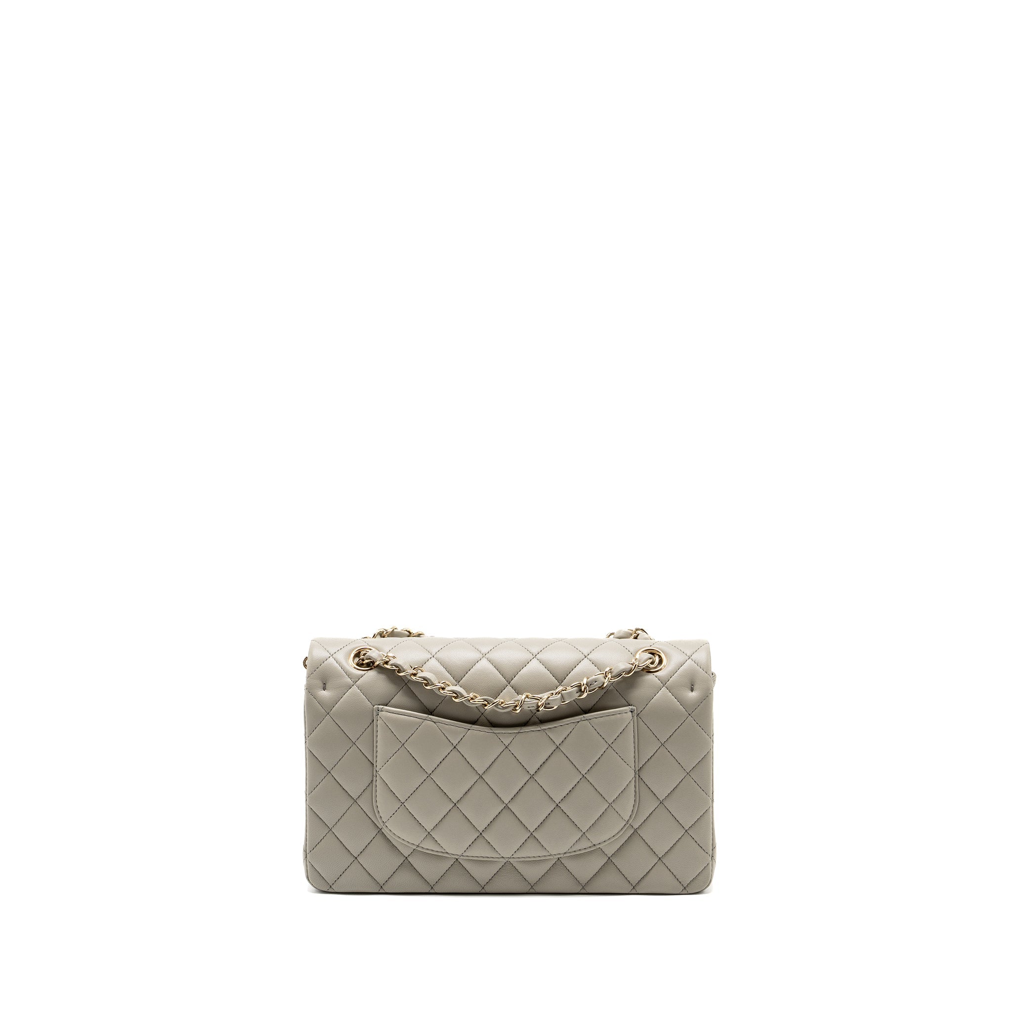 chanel-medium-classic-double-flap-bag-lambskin-light-grey-lghw-microchip-copy-1