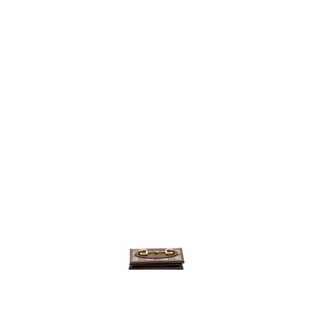 gucci-horsebit-1955-card-case-wallet-gg-supreme-canvas-calfskin-brown-ghw