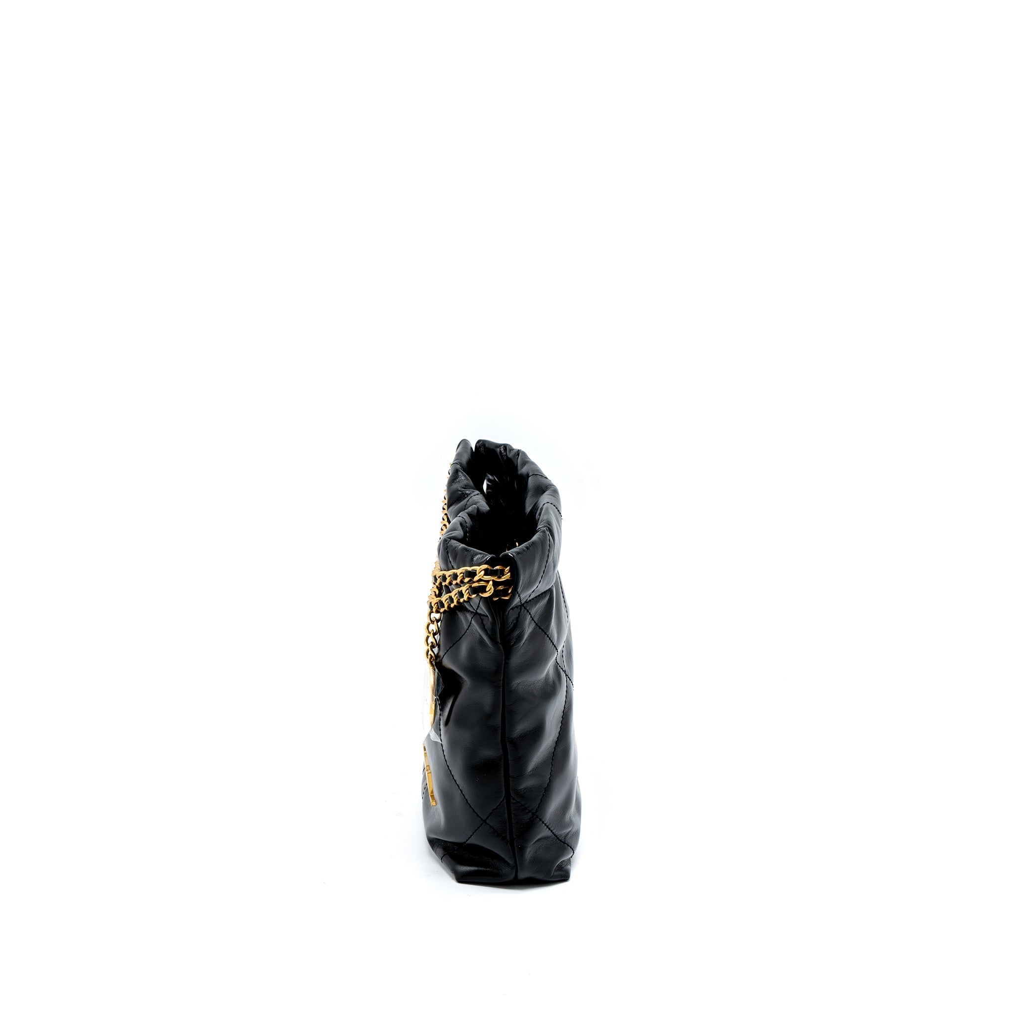 copy-of-chanel-23s-mini-22-bag-shiny-calfskin-black-brushed-ghw-microchip