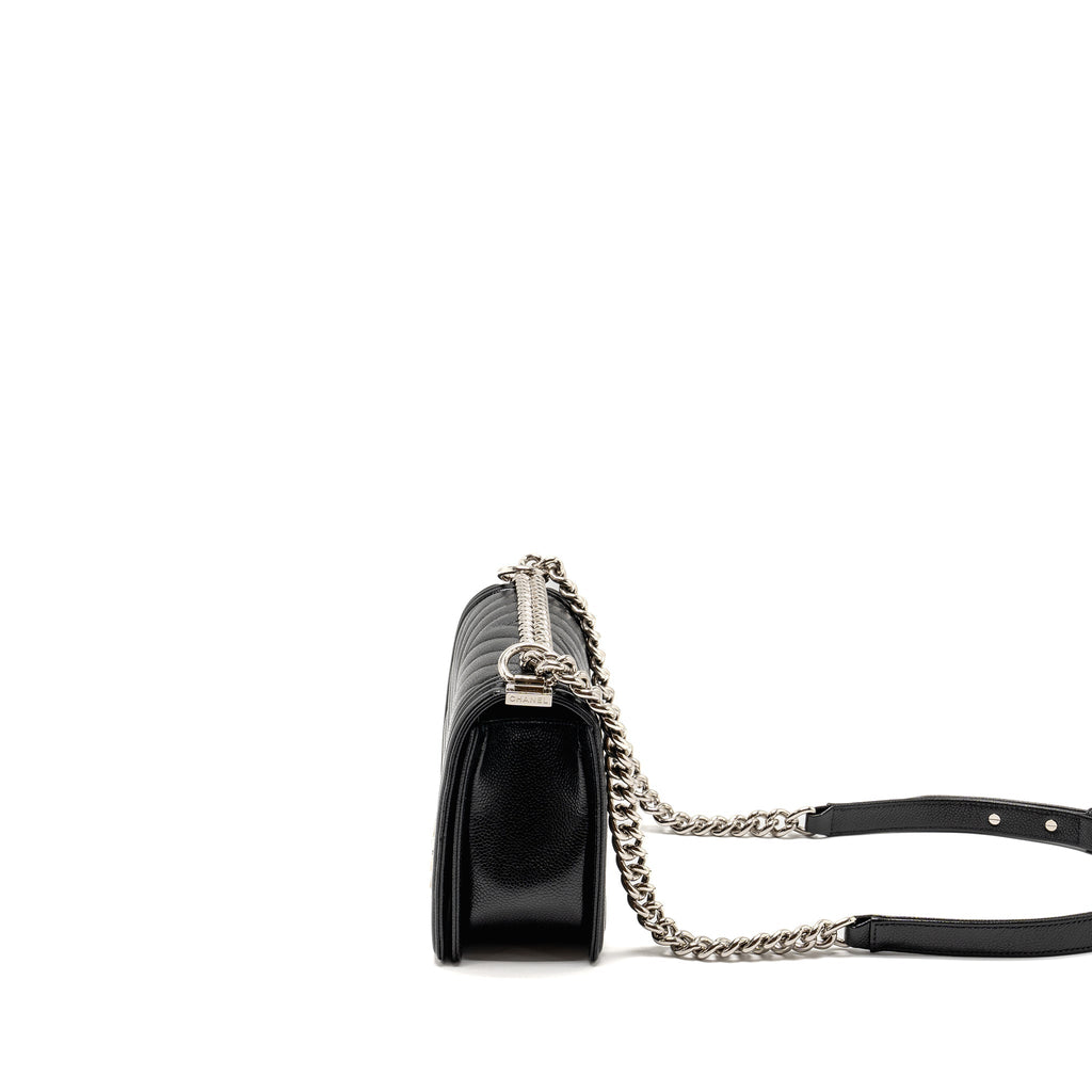 chanel-chevron-medium-boy-bag-caviar-black-shw