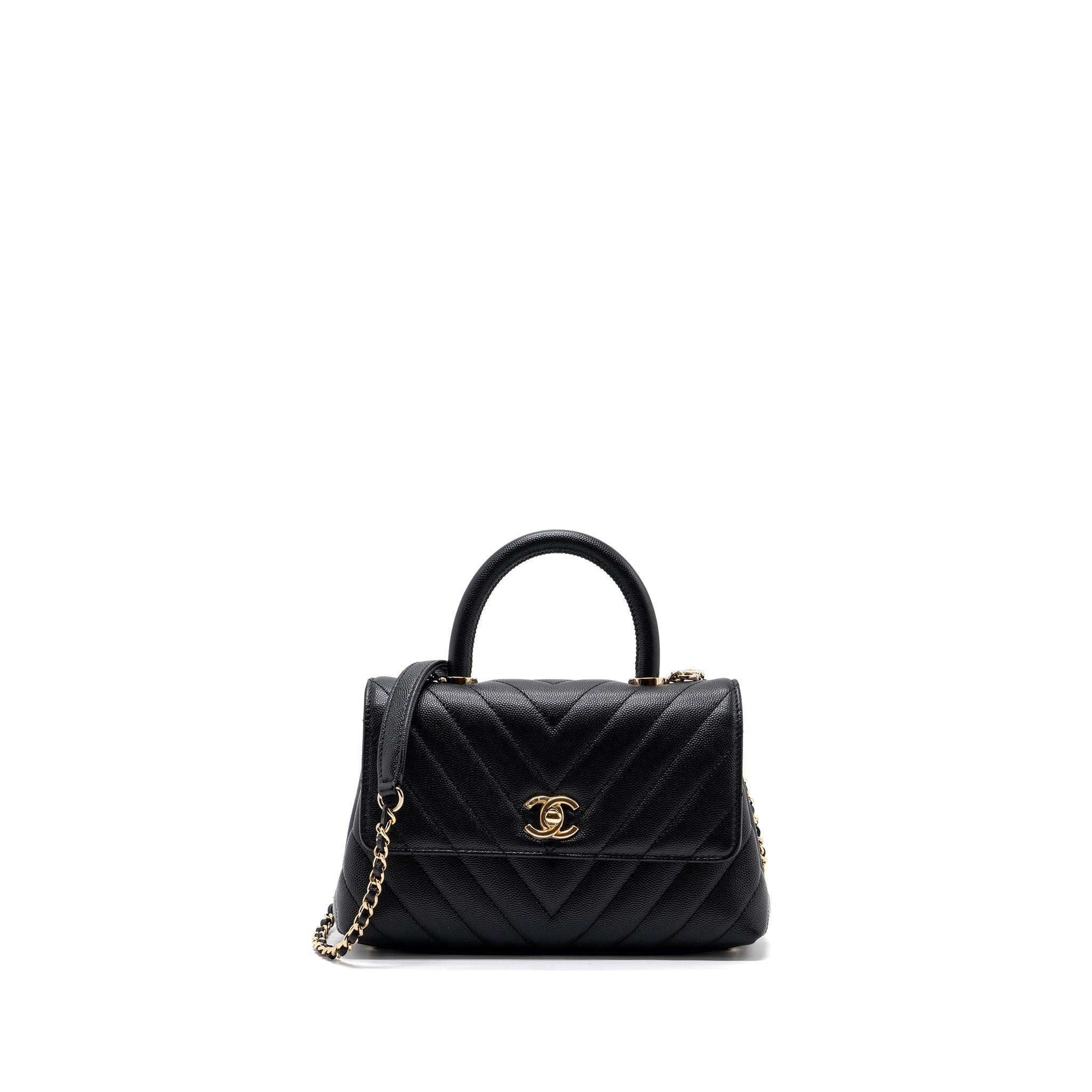 chanel-small-coco-handle-chevron-caviar-black-lghw
