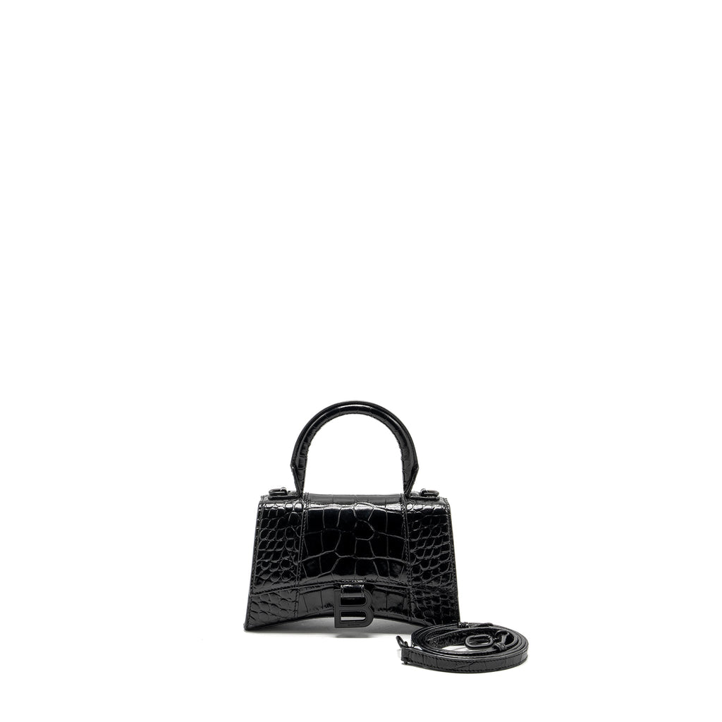 balenciaga-xs-hourglass-croc-embossed-calfskin-so-black