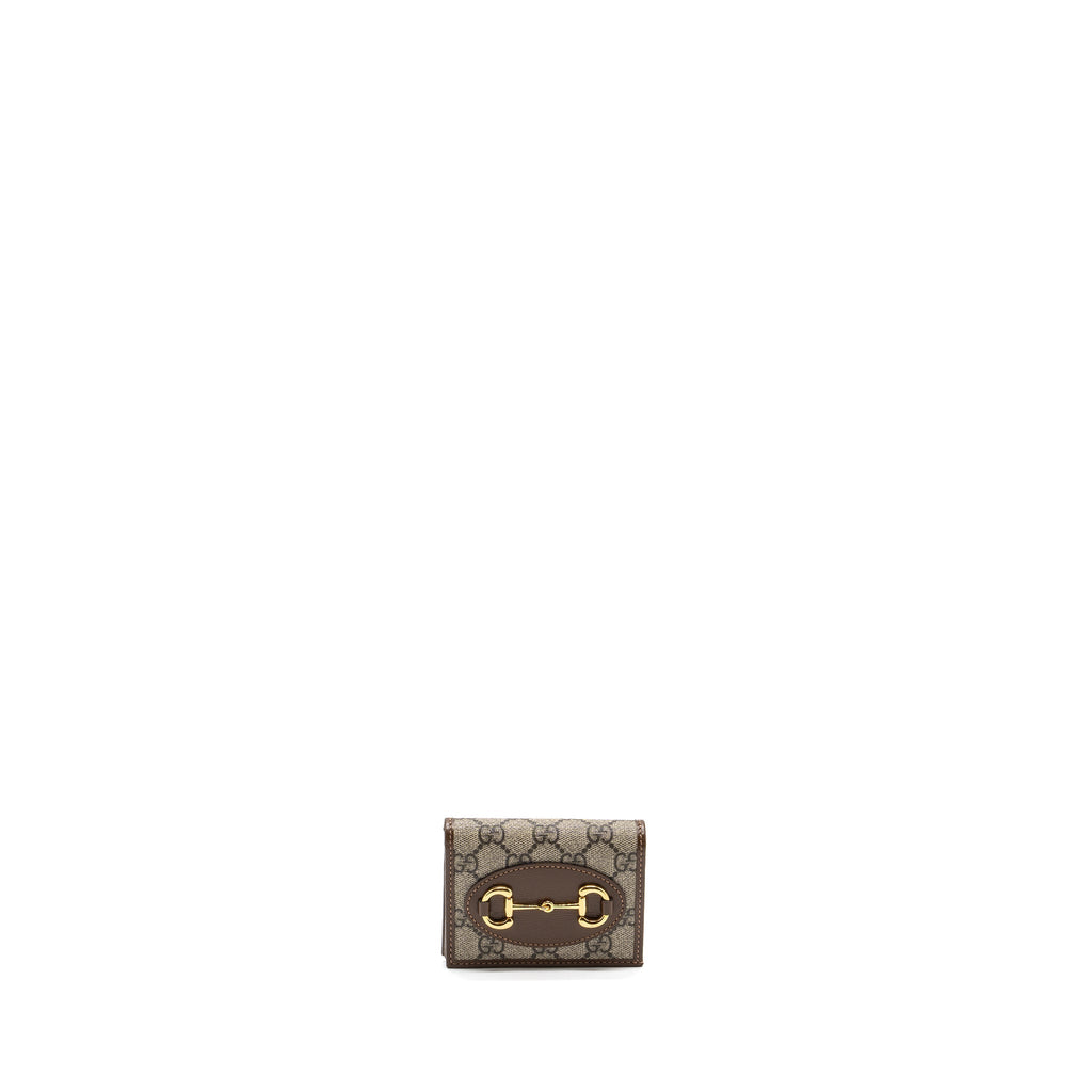 gucci-horsebit-1955-card-case-wallet-gg-supreme-canvas-calfskin-brown-ghw