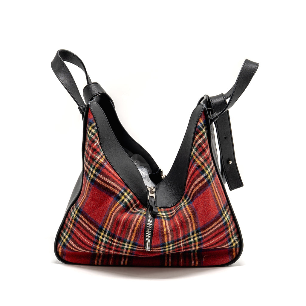 loewe-hammock-tartan-bag-black-red-tartan-calf-textile-shw-1