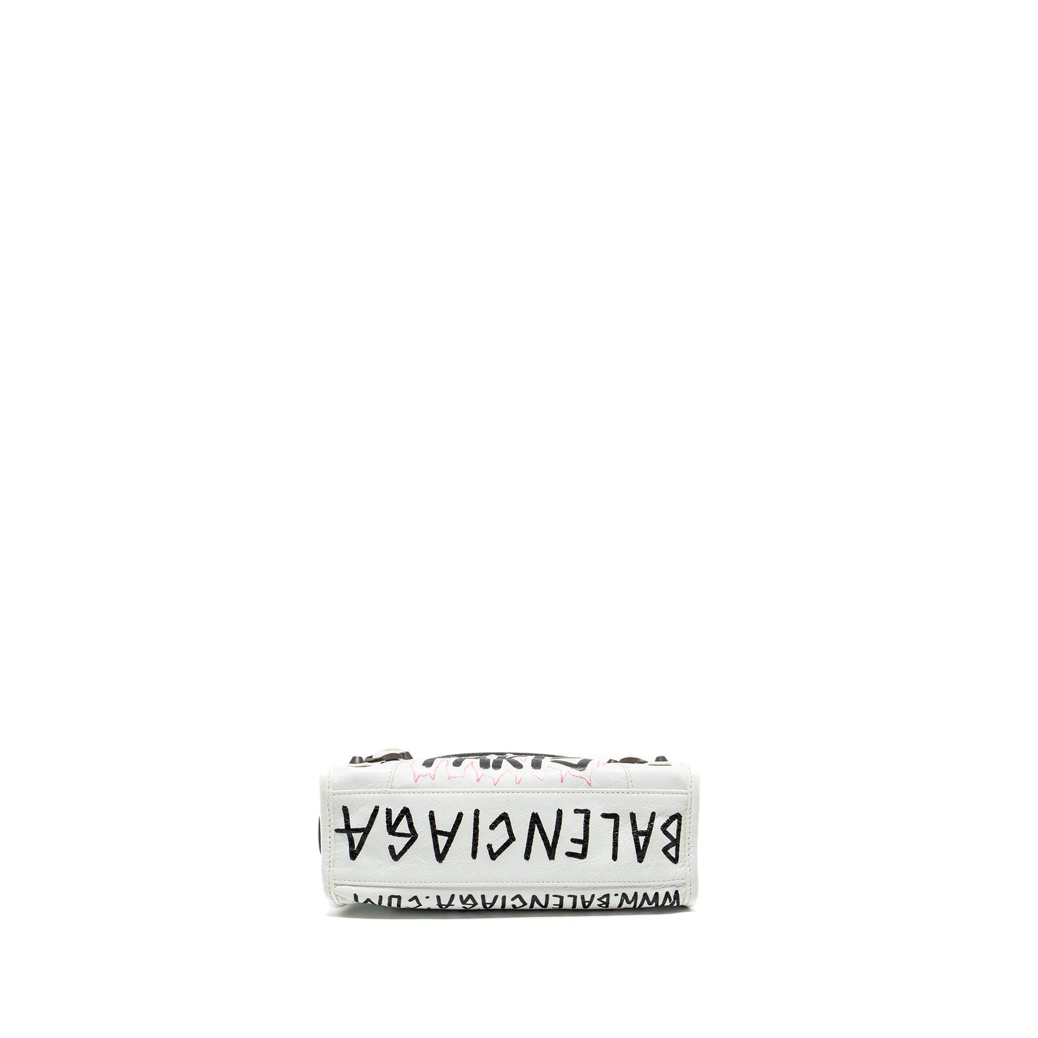 balenciaga-city-graffiti-classic-studs-bag-leather-white-pink-black-with-black-hardware