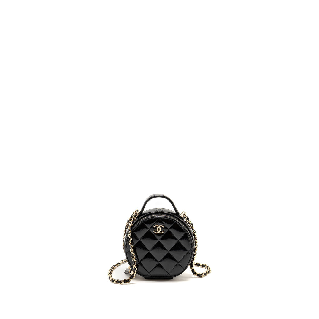 chanel-22b-top-handle-mini-round-vanity-case-with-chain-shiny-leather-black-lghw-microchip