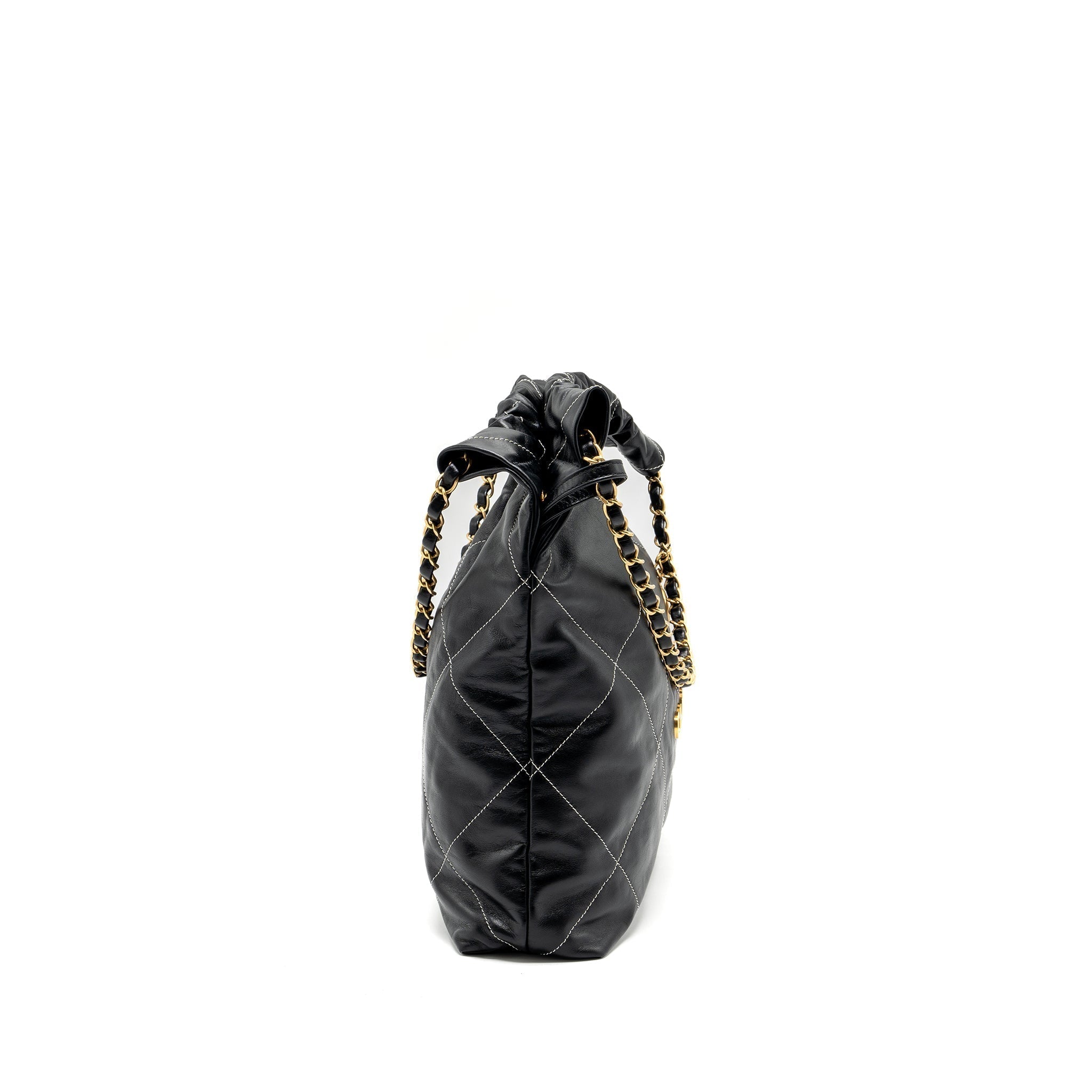 chanel-medium-22-bag-shiny-calfskin-black-with-white-stitching-gold-letter-ghw