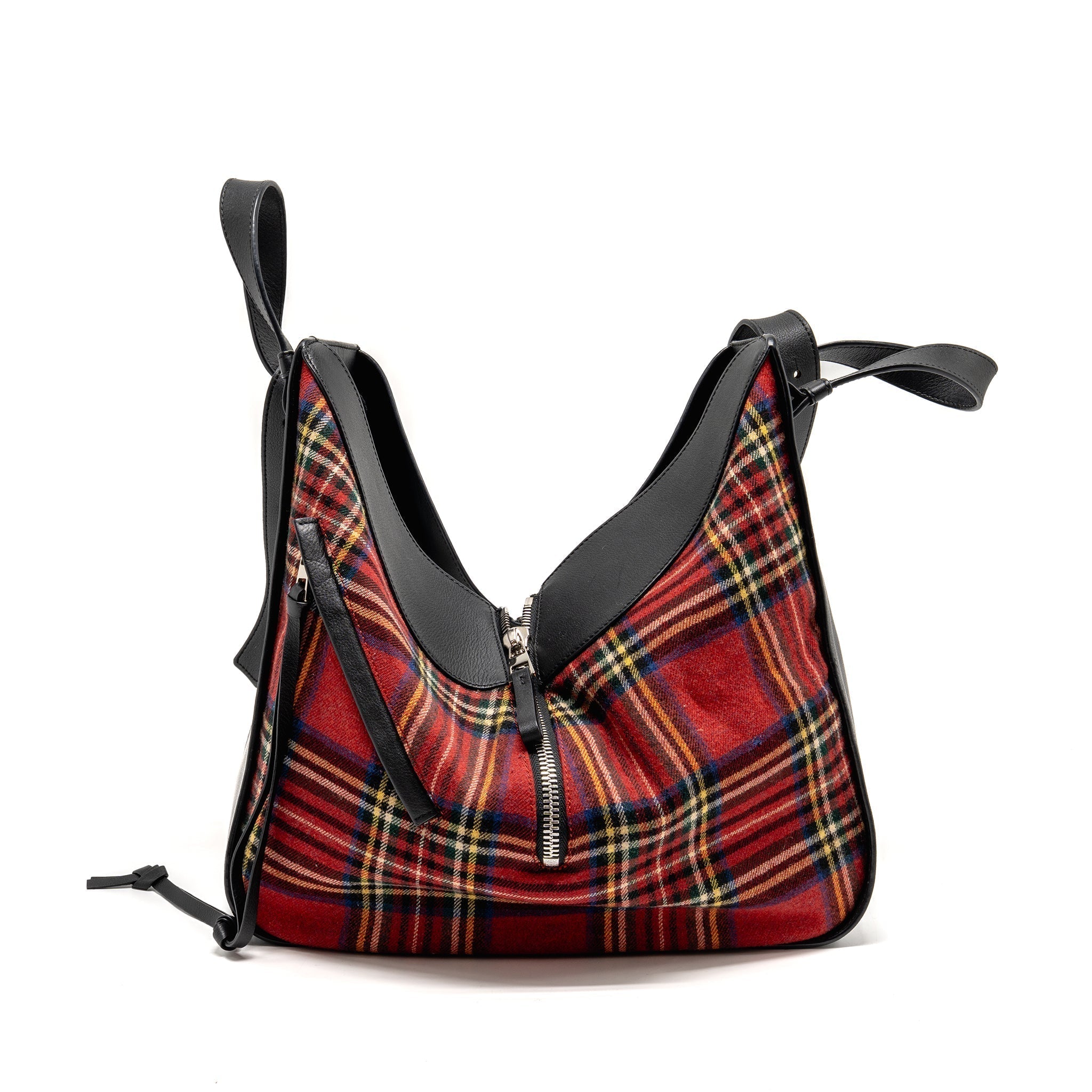 loewe-hammock-tartan-bag-black-red-tartan-calf-textile-shw-1