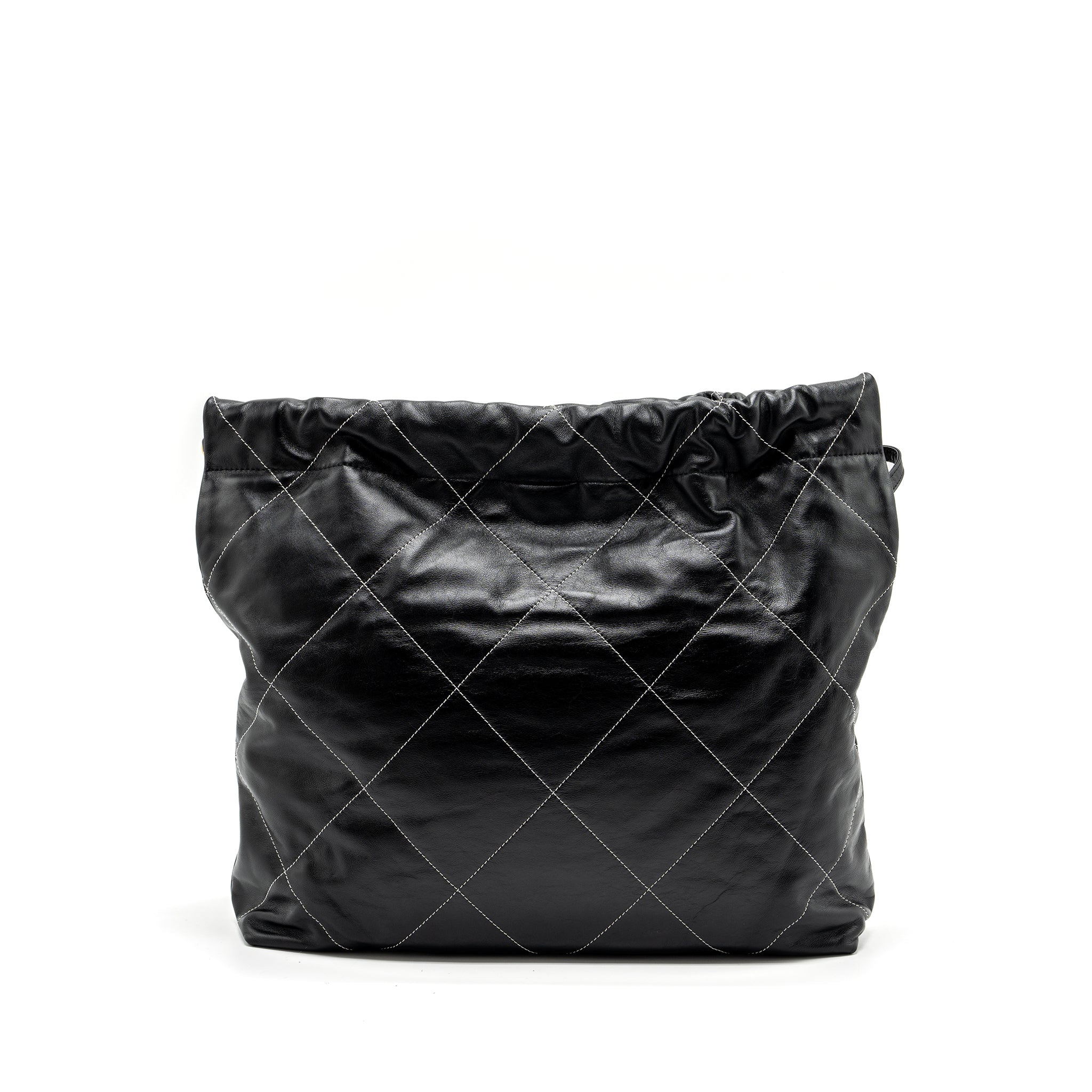 chanel-medium-22-bag-shiny-calfskin-black-with-white-stitching-gold-letter-ghw