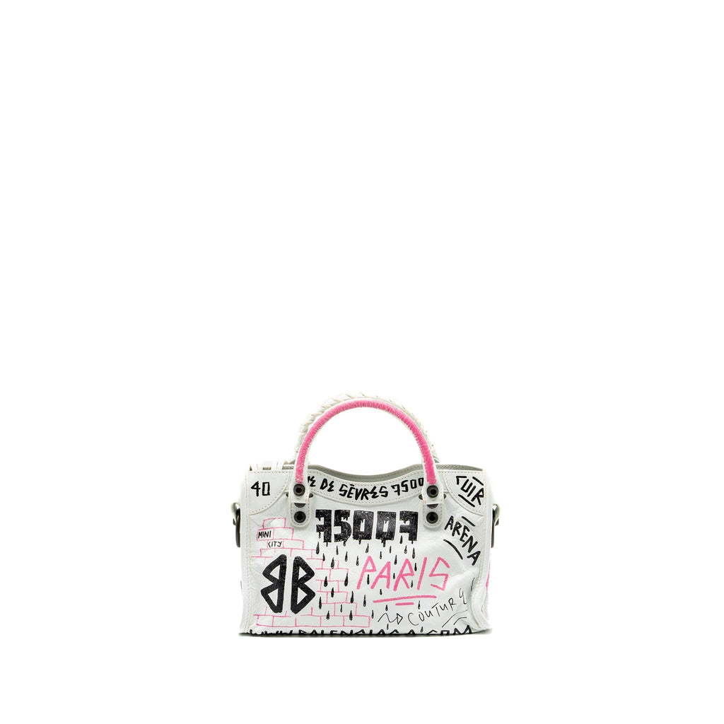 balenciaga-city-graffiti-classic-studs-bag-leather-white-pink-black-with-black-hardware