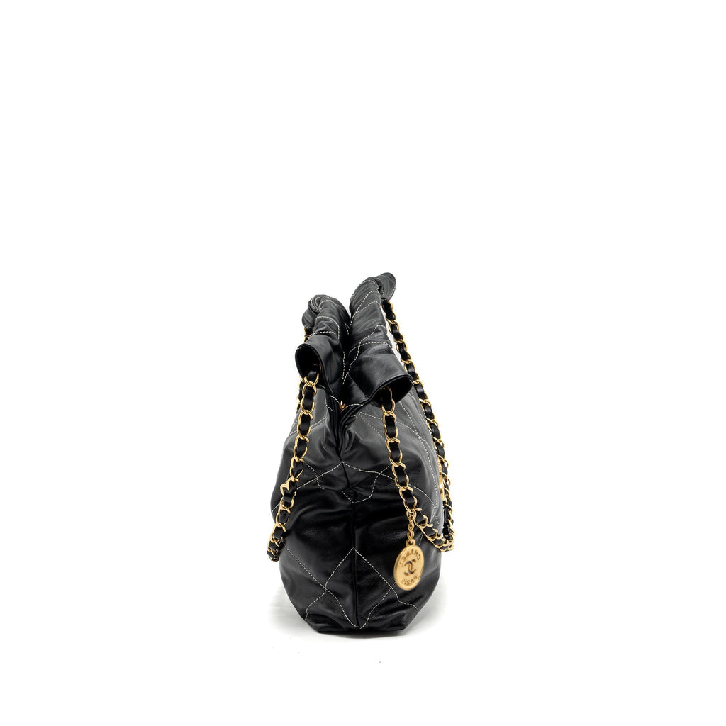 chanel-small-22-bag-calfskin-with-white-sticking-black-ghw-microchip