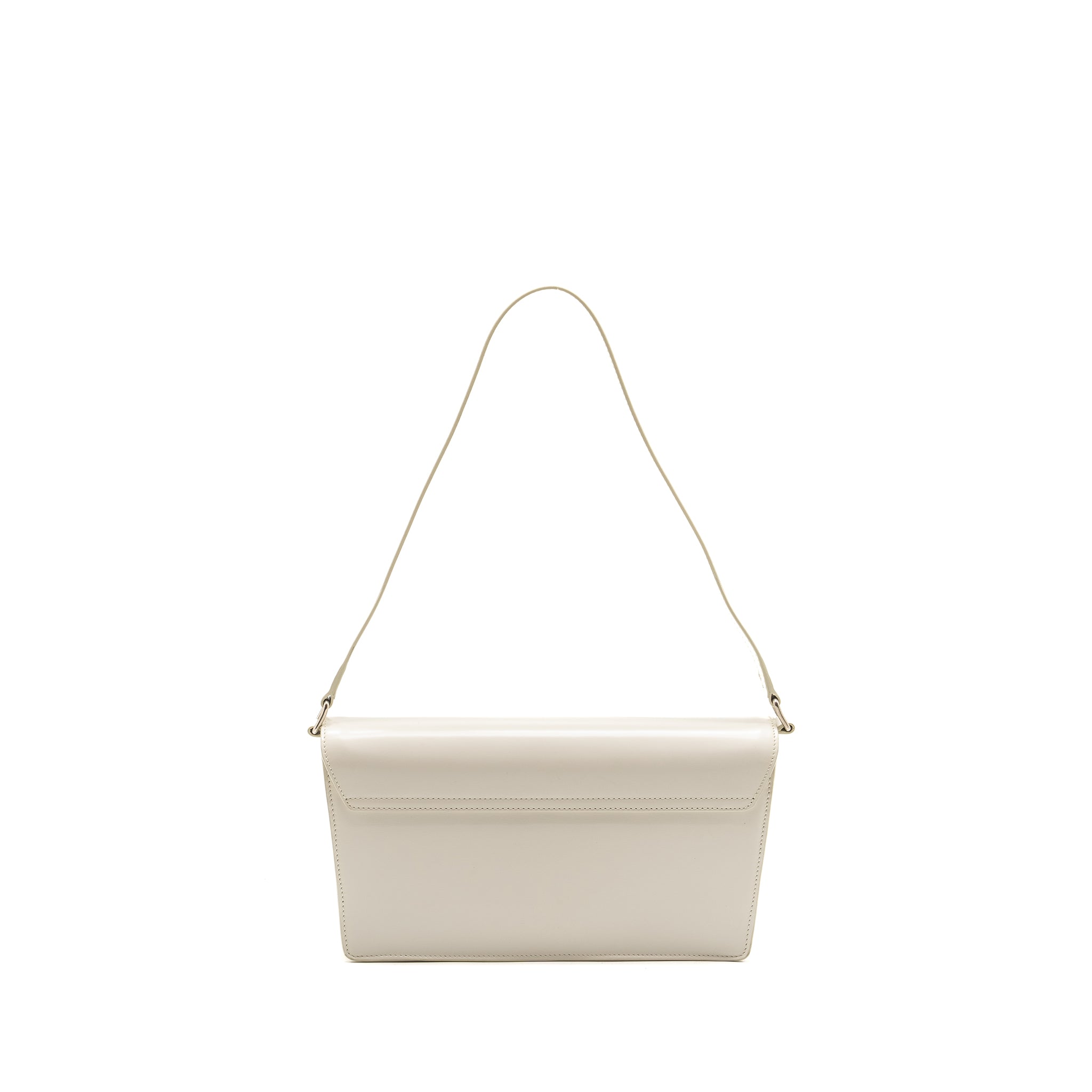 celine-trapeze-triomphe-shoulder-bag-shiny-calfskin-white-shw