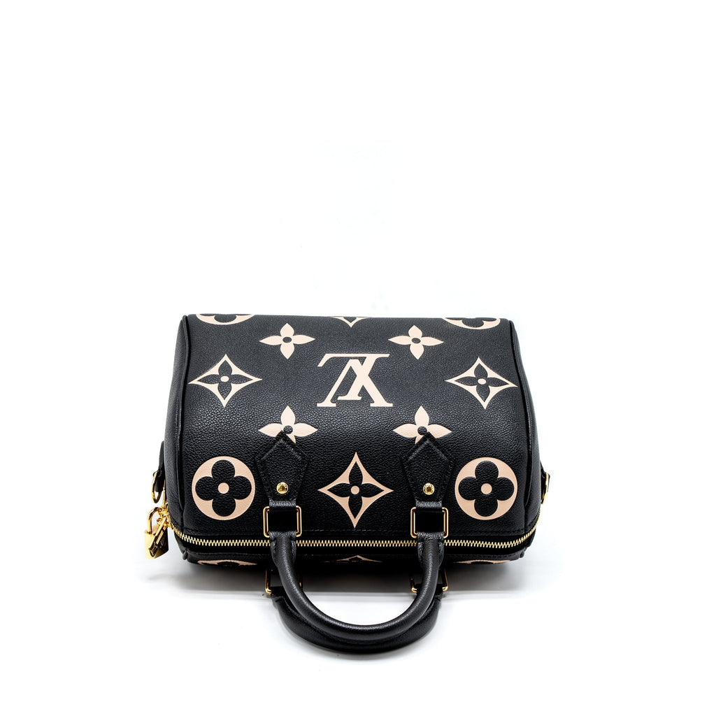 louis-vuitton-speedy-bandouliere-25-bicolour-monogram-empreinte-ghw-new-version