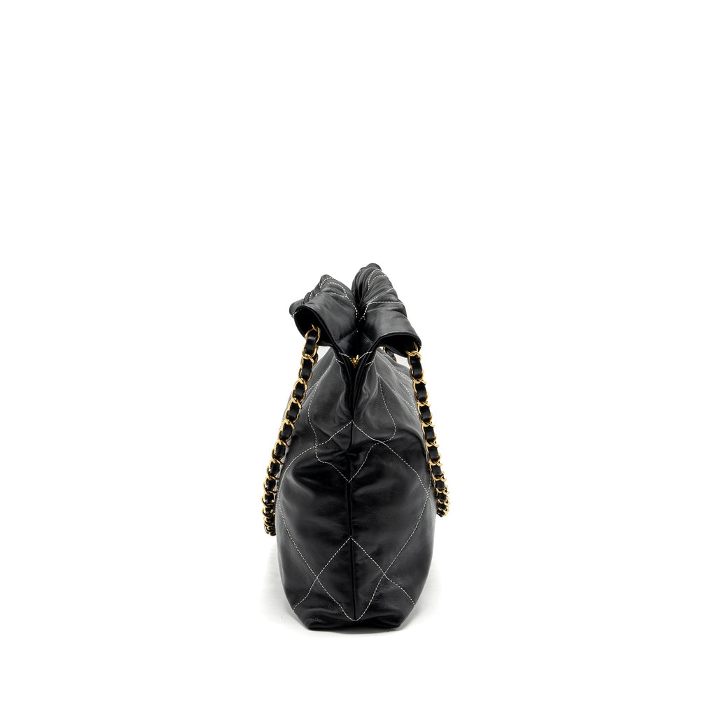 chanel-small-22-bag-calfskin-with-white-sticking-black-ghw-microchip