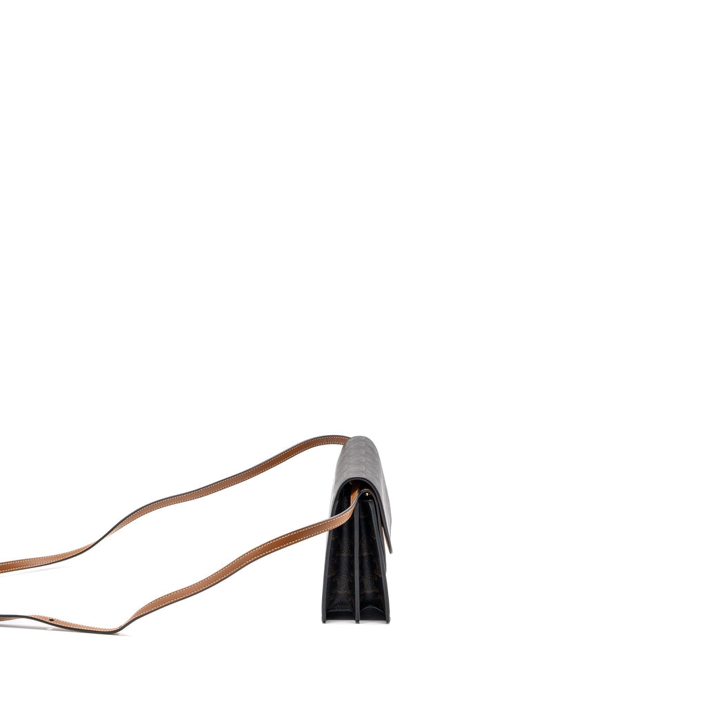 celine-wallet-on-strap-triomphe-canvas-smooth-lambskin-tan-with-ghw