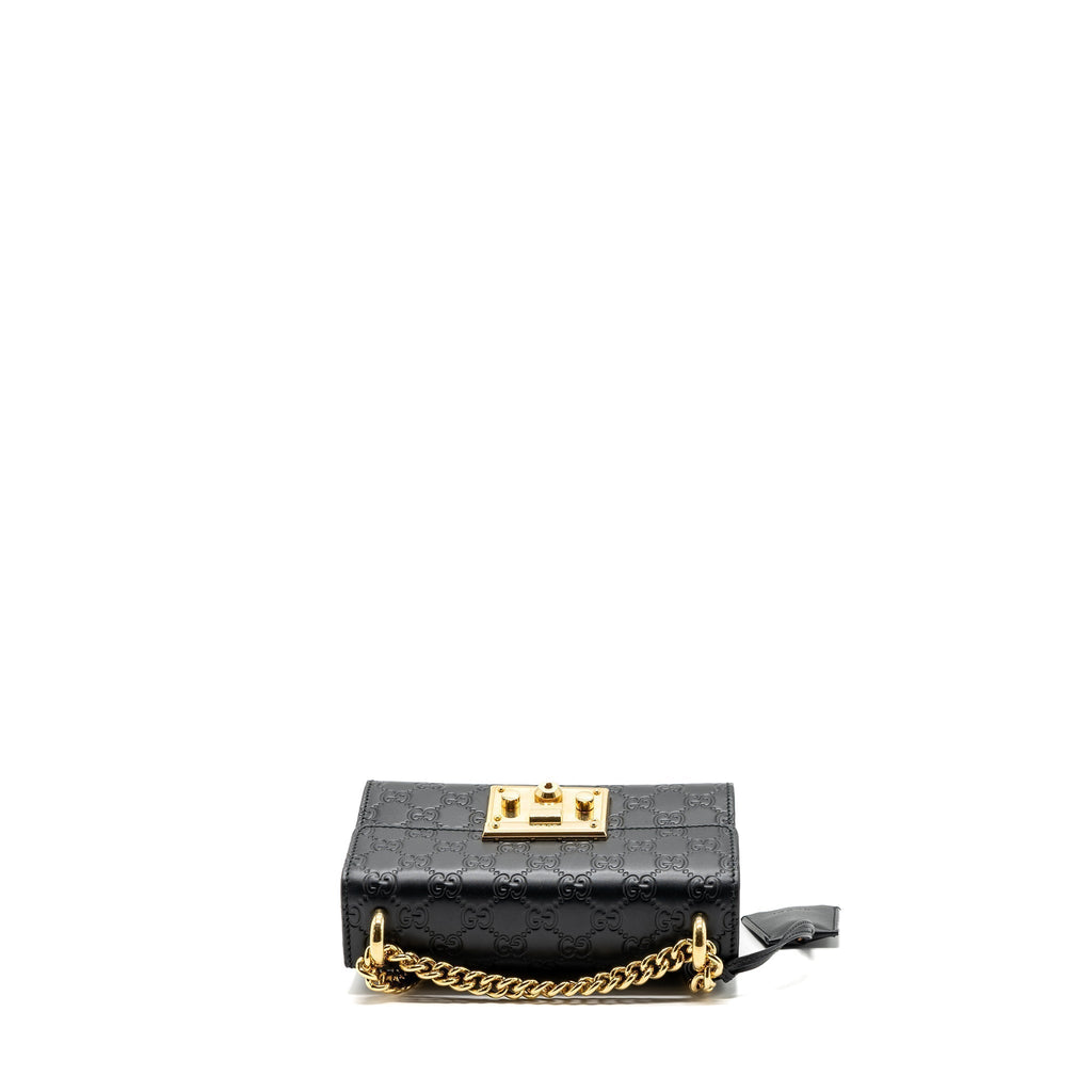 gucci-small-padlock-chain-bag-calfskin-black-ghw
