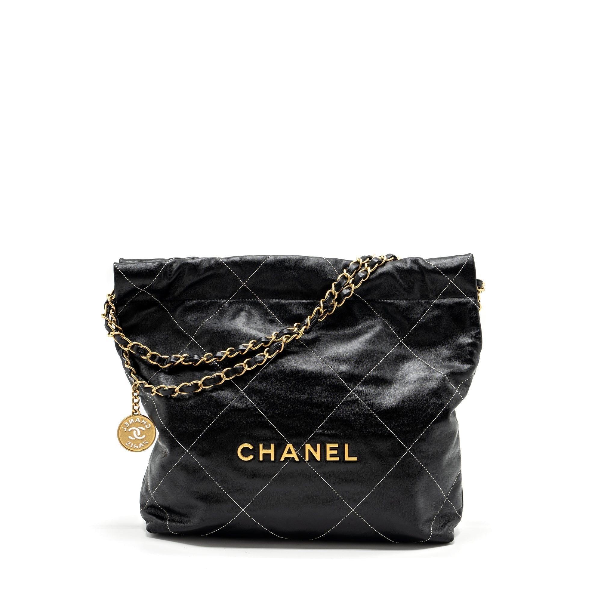 chanel-small-22-bag-calfskin-with-white-sticking-black-ghw-microchip