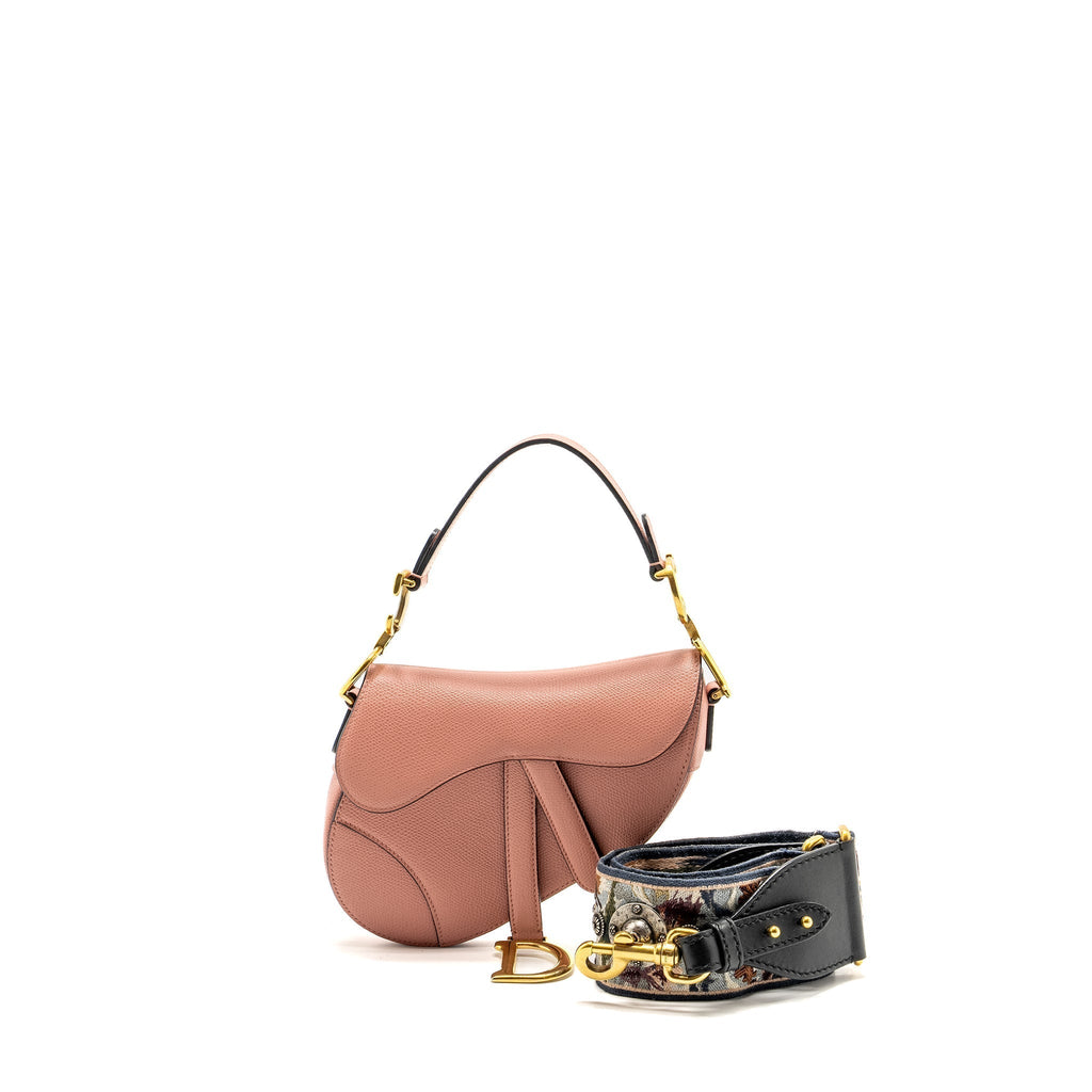 dior-mini-saddle-bag-grained-calfskin-pink-ghw-copy-1