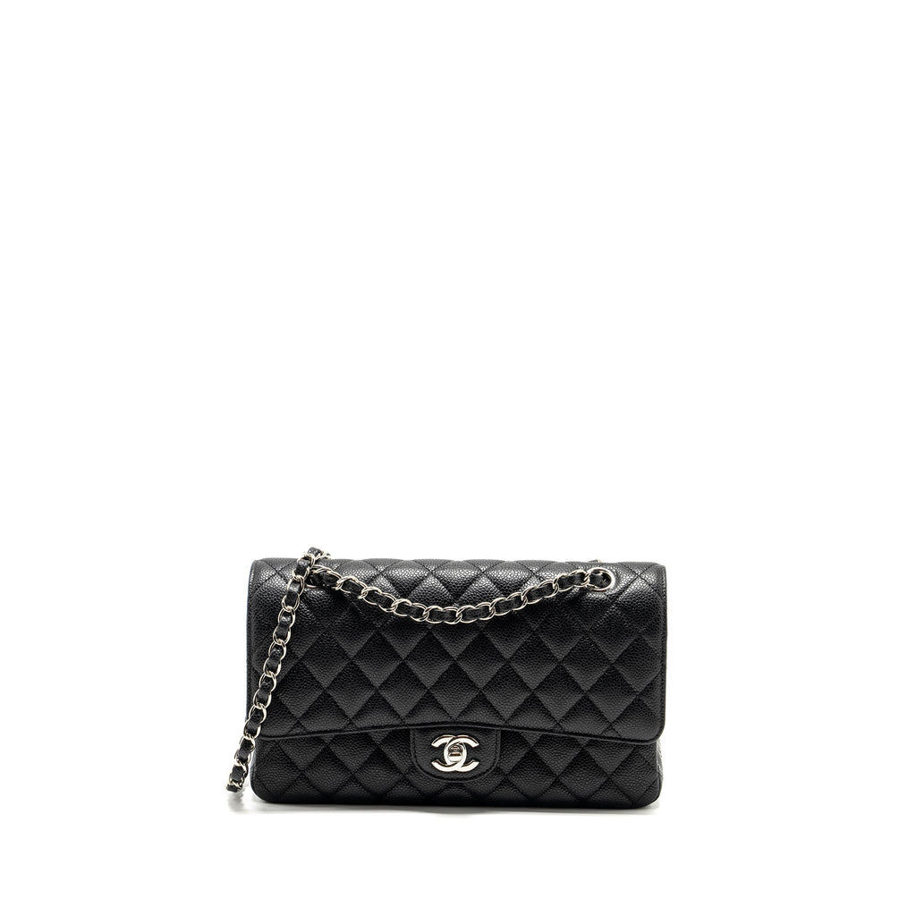 chanel-medium-classic-double-flap-bag-caviar-black-shw-10