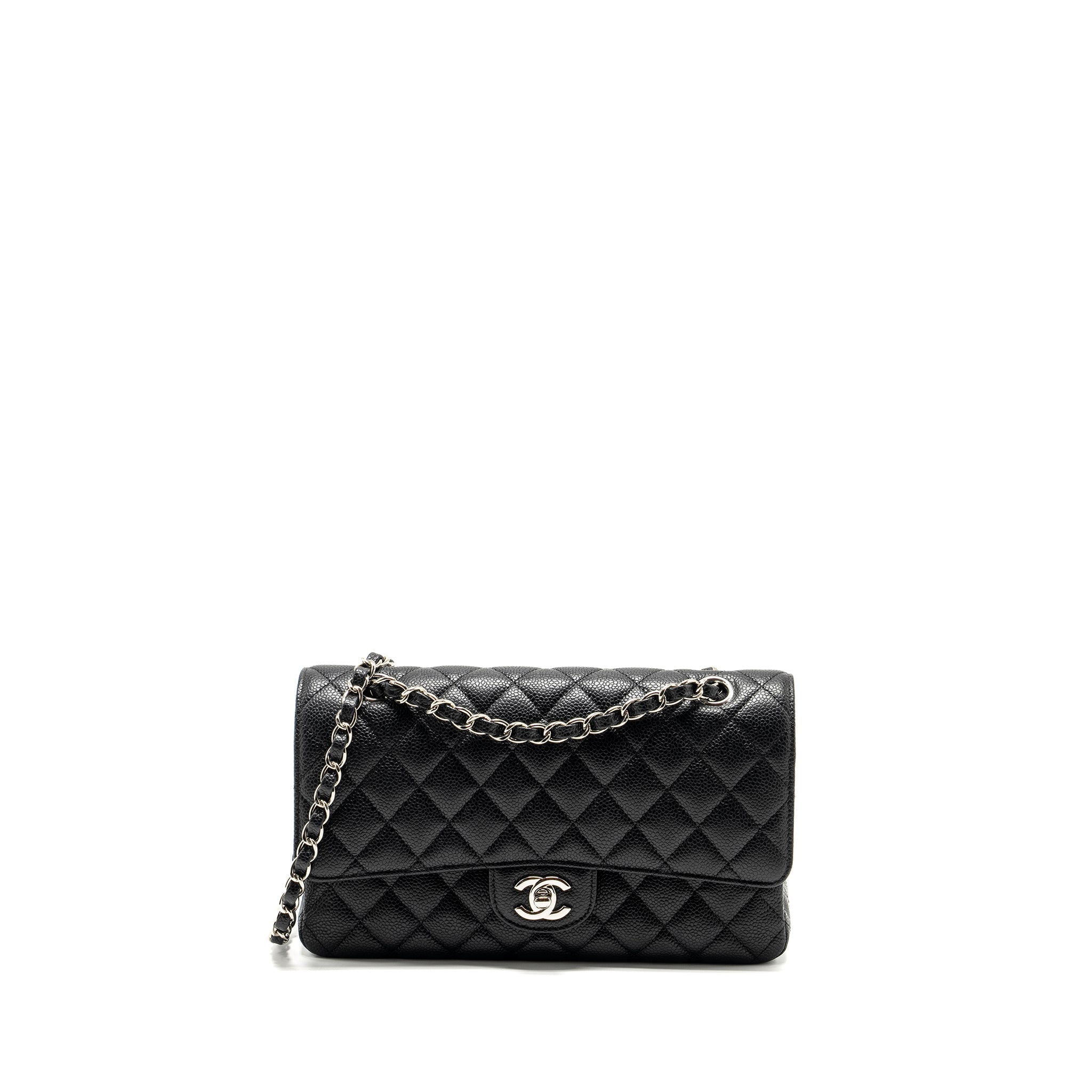 chanel-medium-classic-double-flap-bag-caviar-black-shw-10