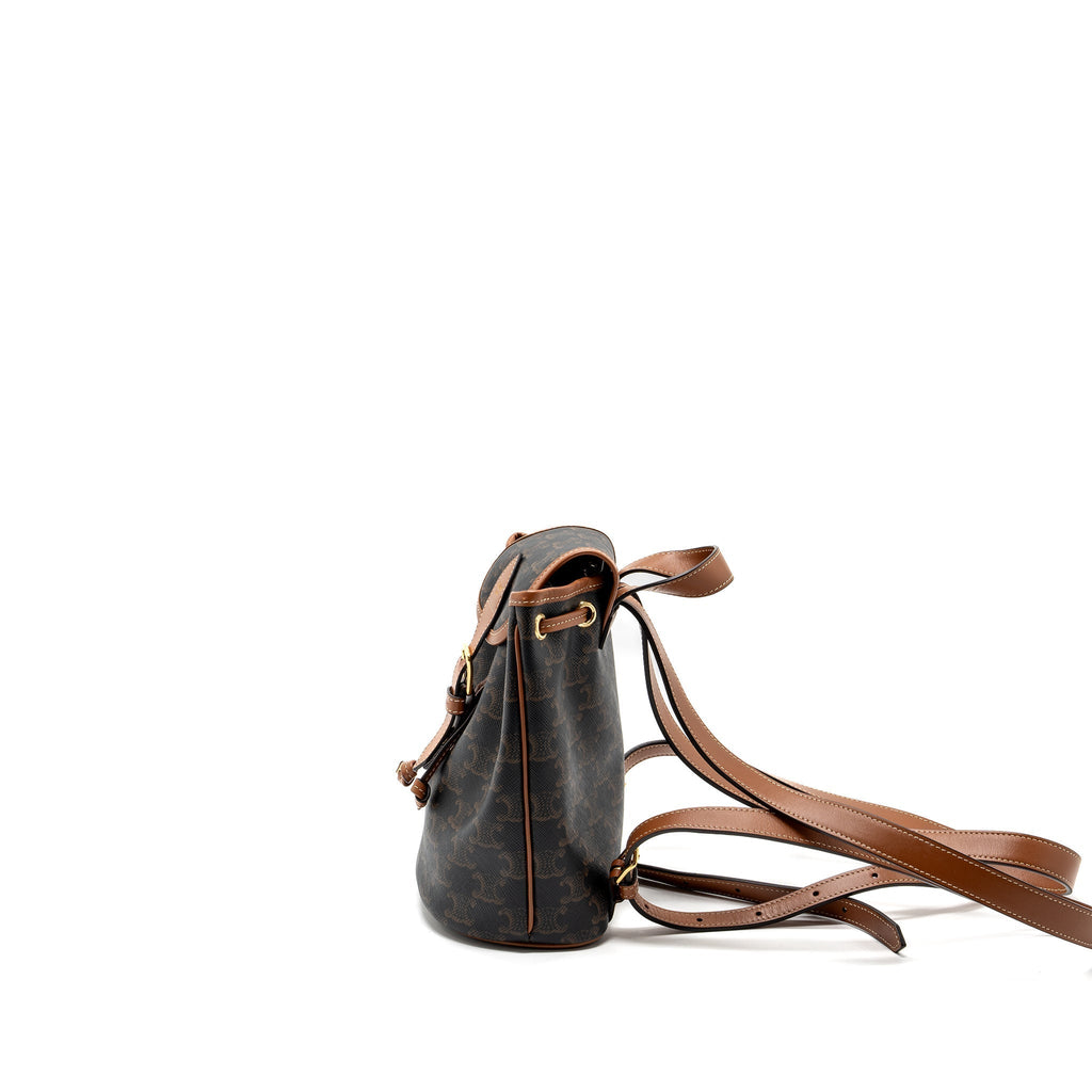 celine-mini-backpack-folco-triomphe-canvas-calfskin-tan-ghw-1