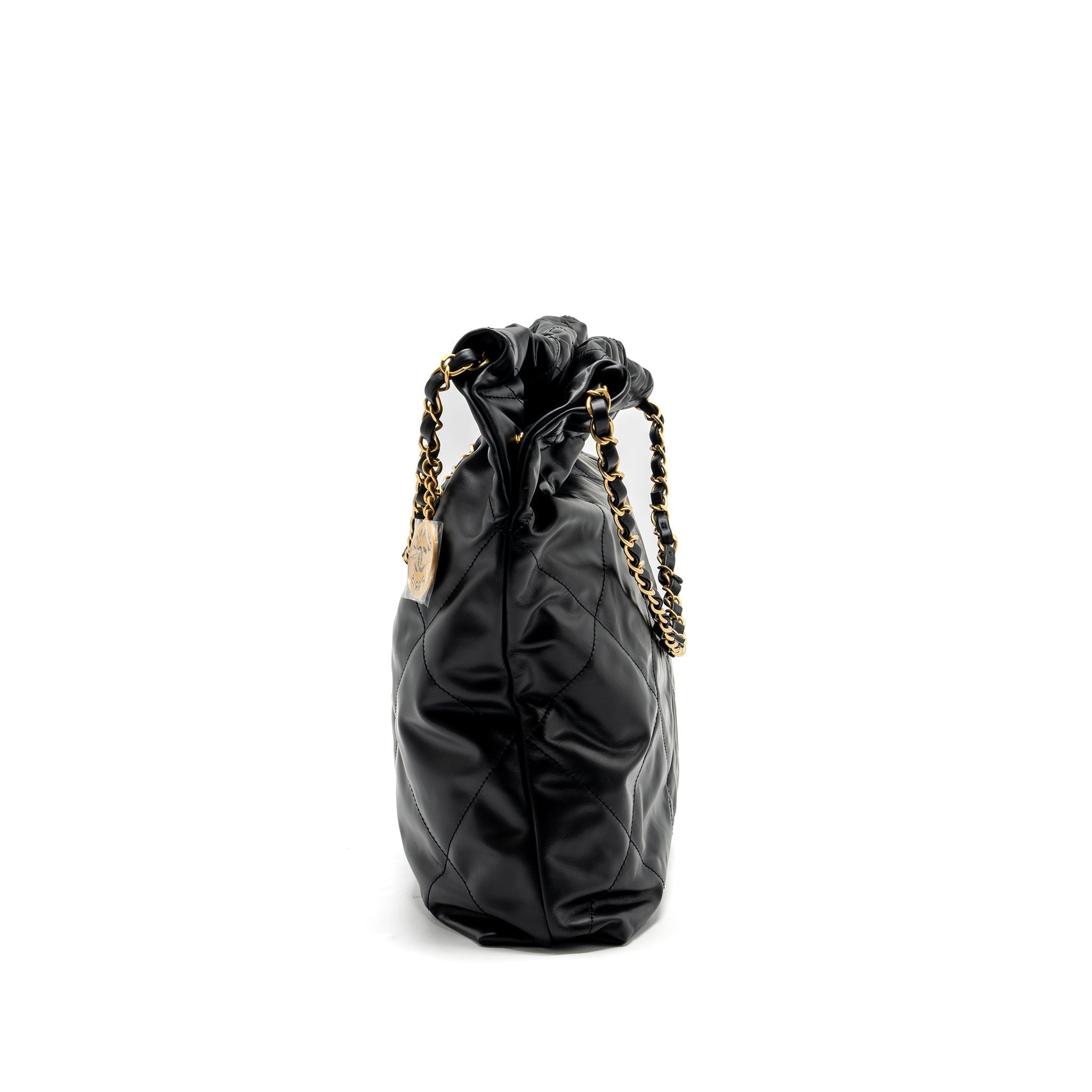 chanel-medium-22-bag-white-letter-calfskin-black-ghwmicrochip