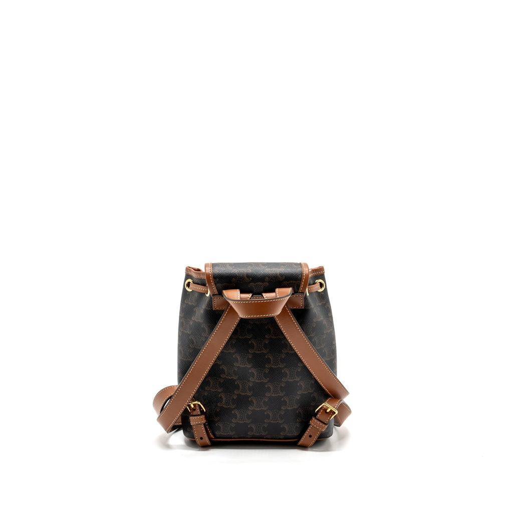 celine-mini-backpack-folco-triomphe-canvas-calfskin-tan-ghw-1