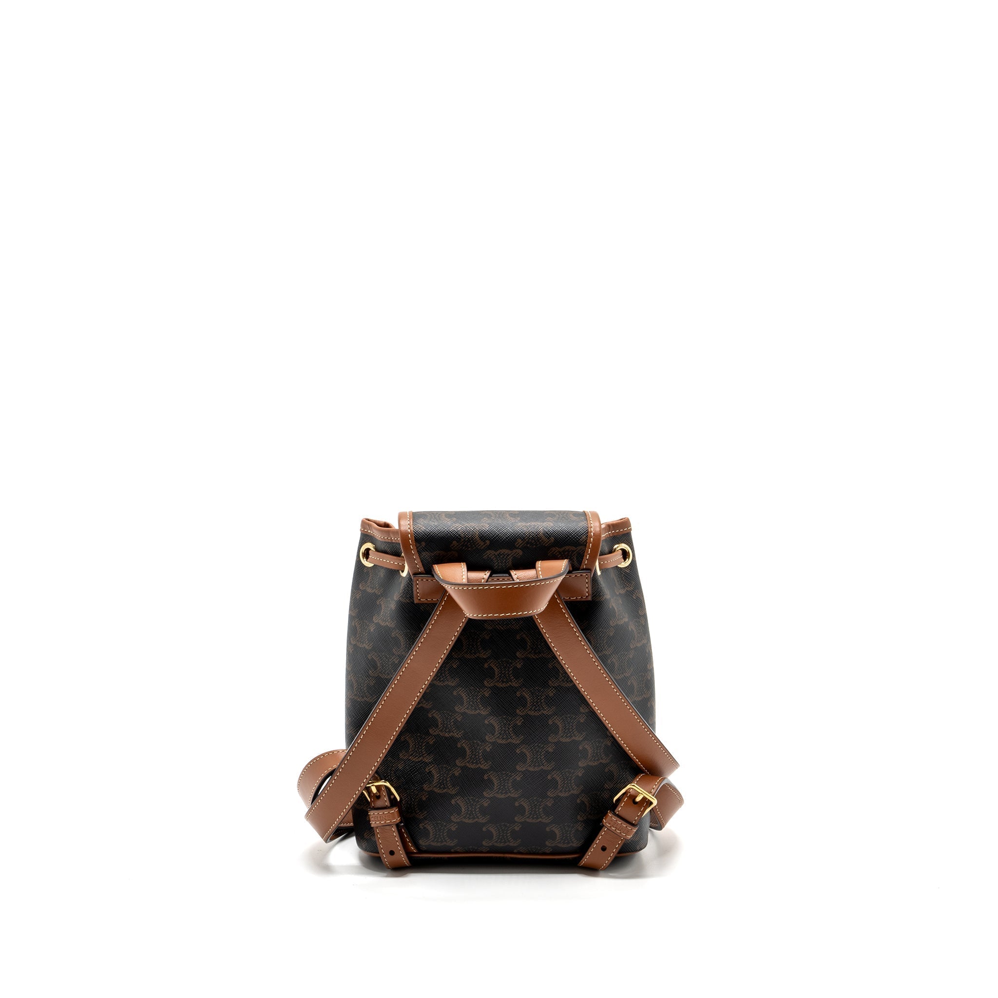 celine-mini-backpack-folco-triomphe-canvas-calfskin-tan-ghw-1
