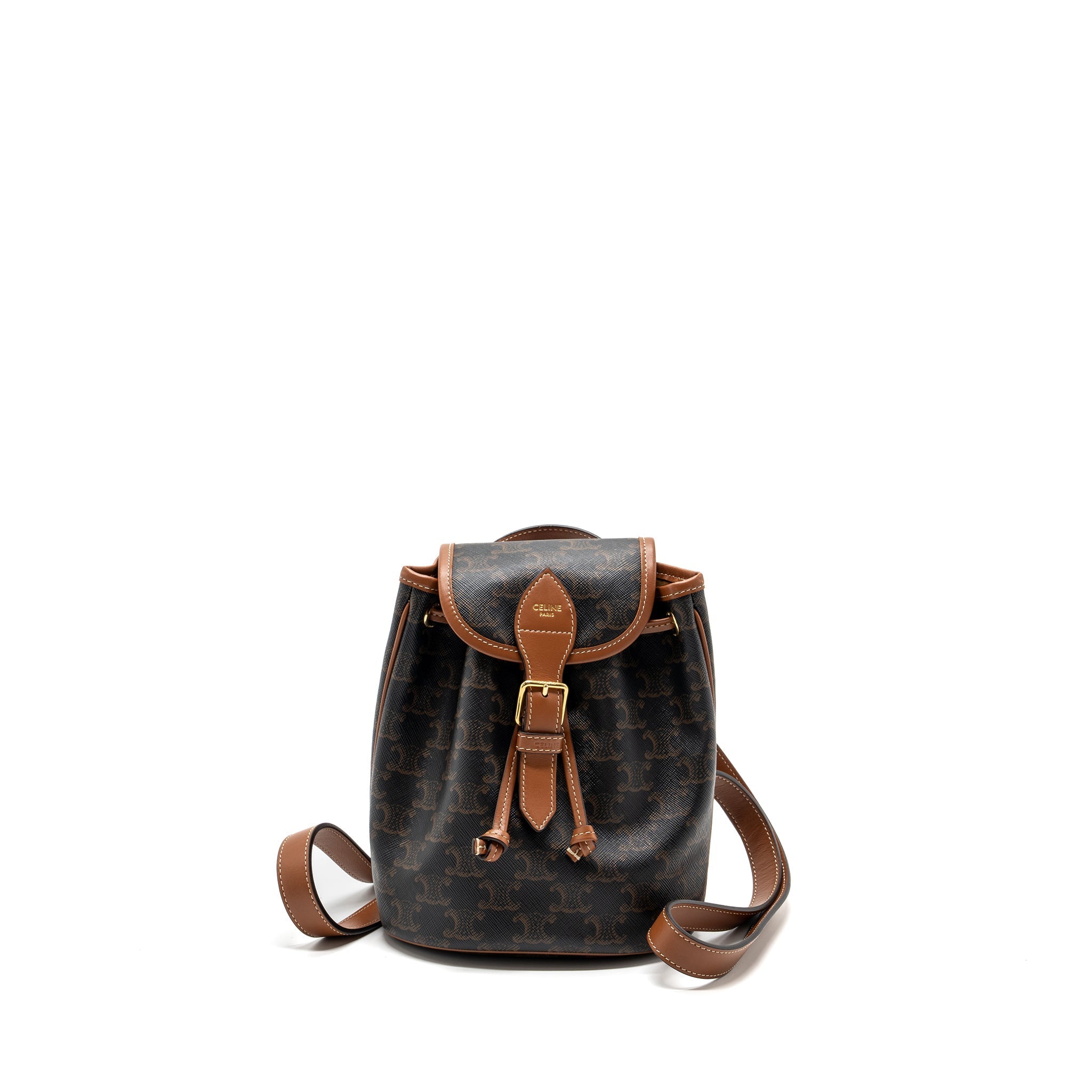 celine-mini-backpack-folco-triomphe-canvas-calfskin-tan-ghw-1