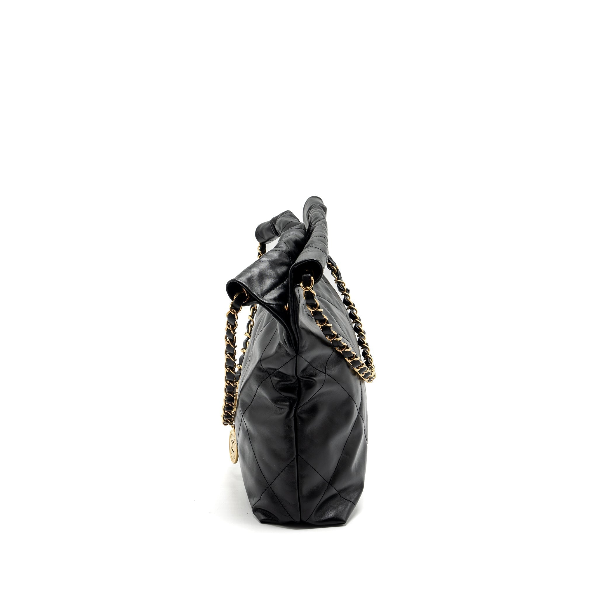 chanel-small-22-bag-gold-letter-shiny-calfskin-black-ghwmicrochip