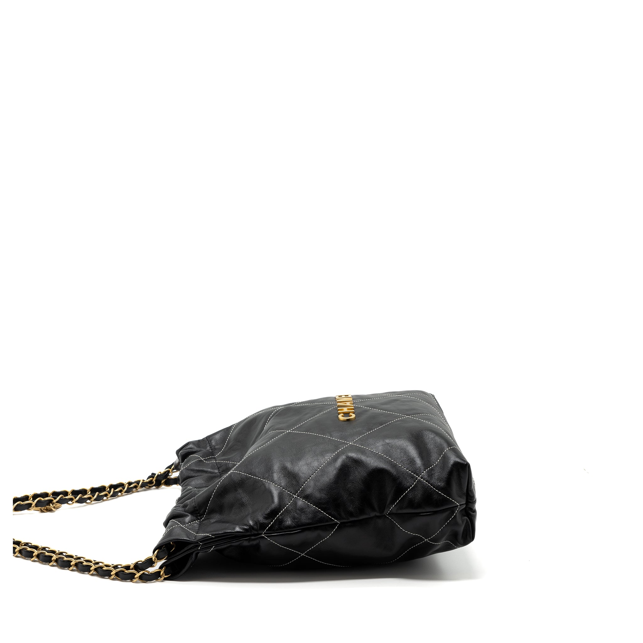 chanel-small-22-bag-gold-letter-shiny-calfskin-black-brushed-ghwmicrochip-1