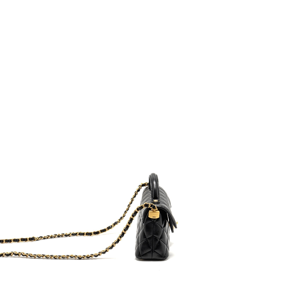 chanel-25p-top-handle-flap-bag-shiny-lambskin-black-ghwmicrochip-copy