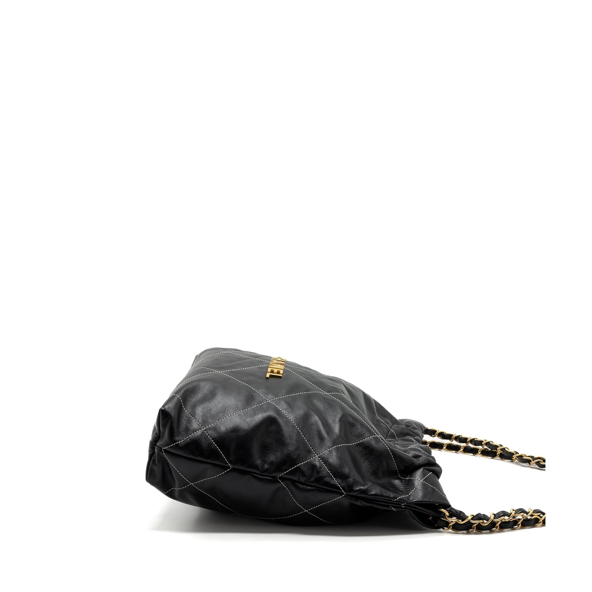 chanel-small-22-bag-gold-letter-shiny-calfskin-black-brushed-ghwmicrochip-1