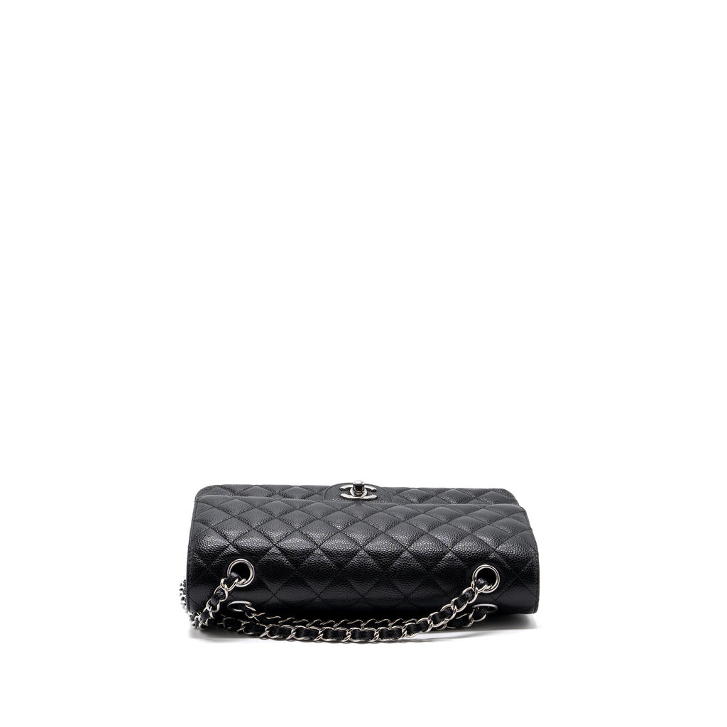 chanel-medium-classic-double-flap-bag-caviar-black-shw-microchip