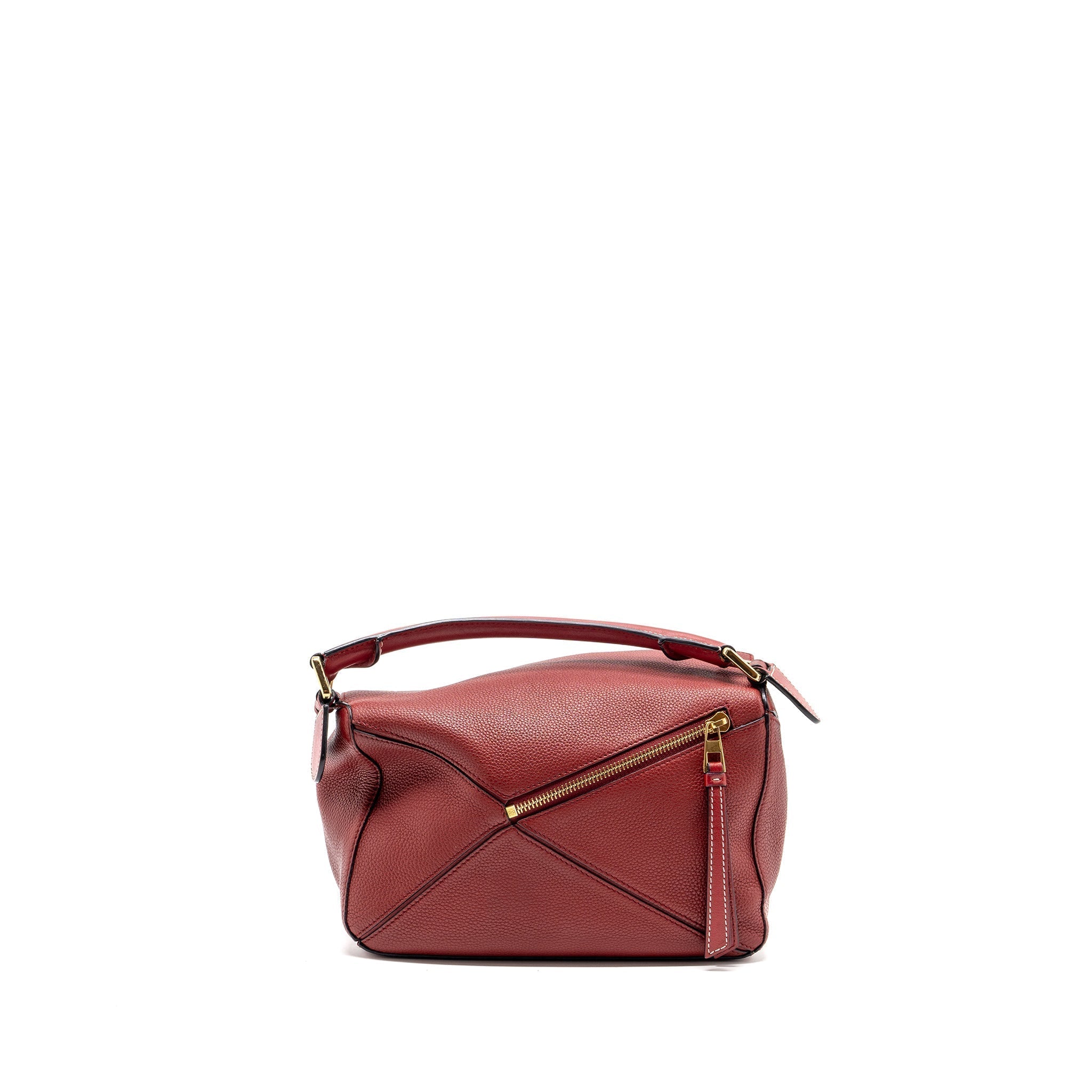 loewe-small-puzzle-grained-calfskin-red-ghw