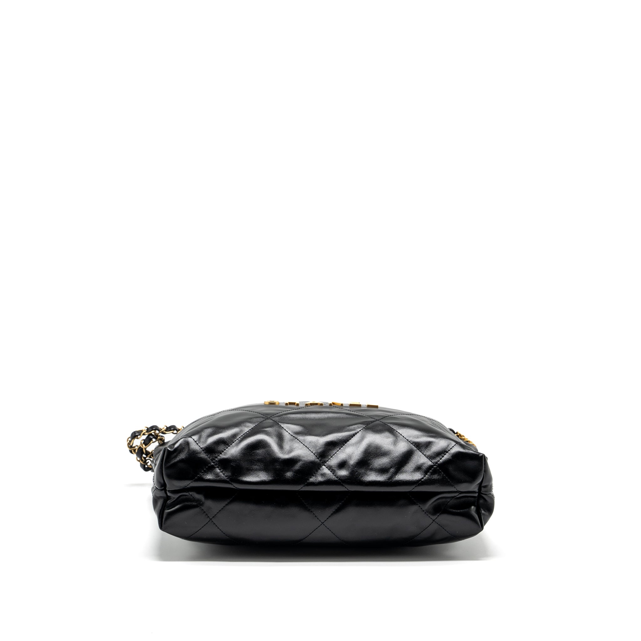 chanel-small-22-bag-gold-letter-shiny-calfskin-black-ghw-microchip-copy