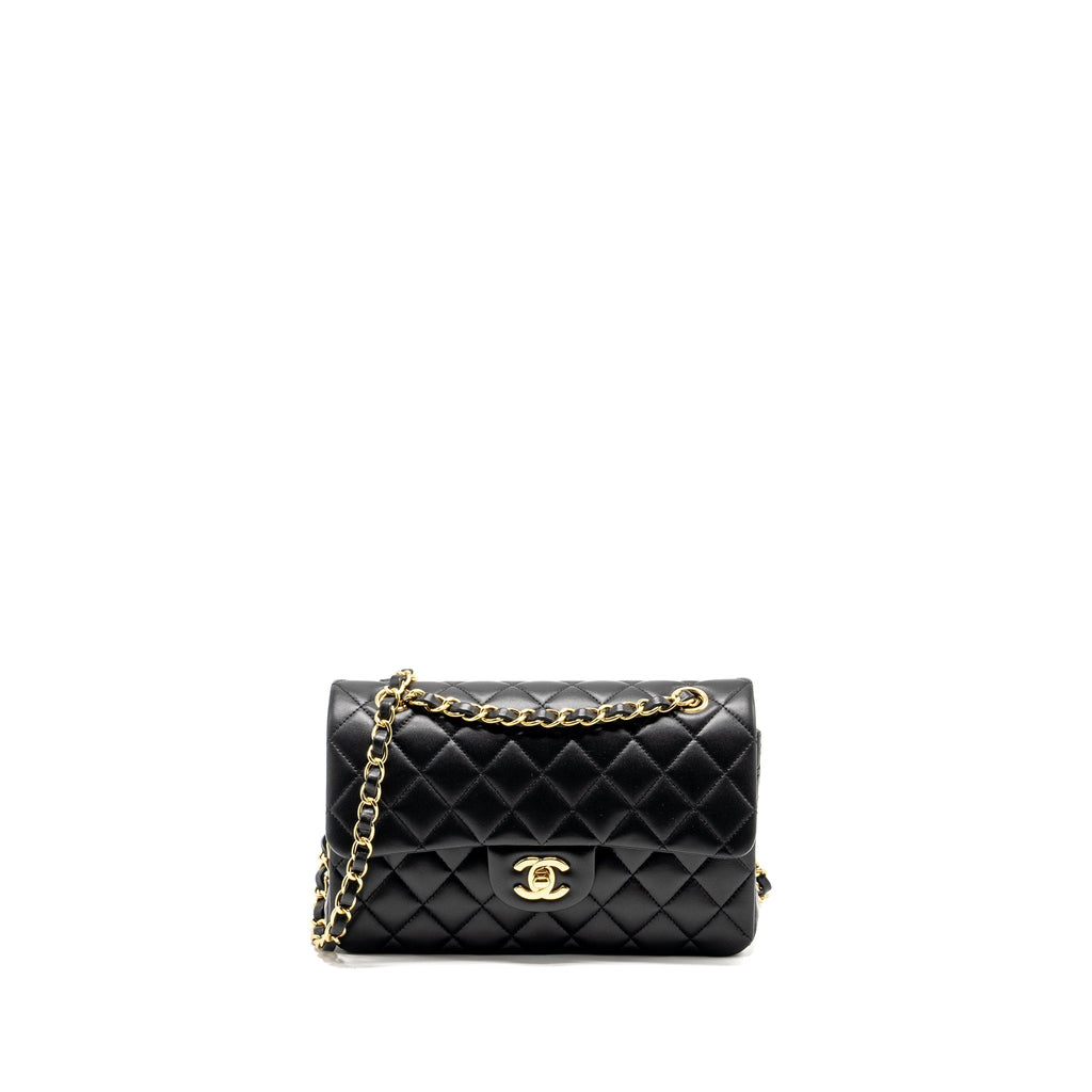 chanel-small-classic-double-flap-bag-lambskin-black-ghwmicrochip