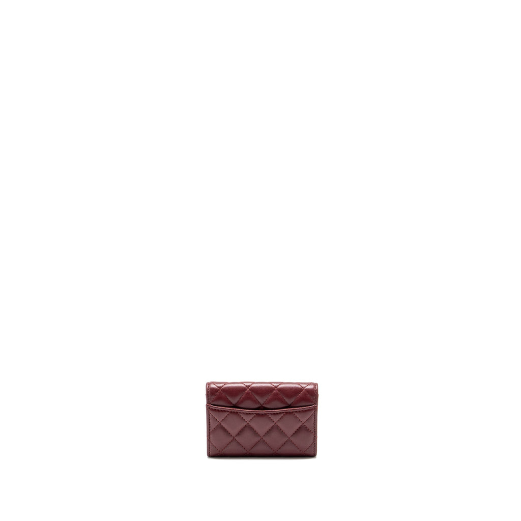 chanel-classic-flap-card-holder-lambskin-burgundy-ghw-copy