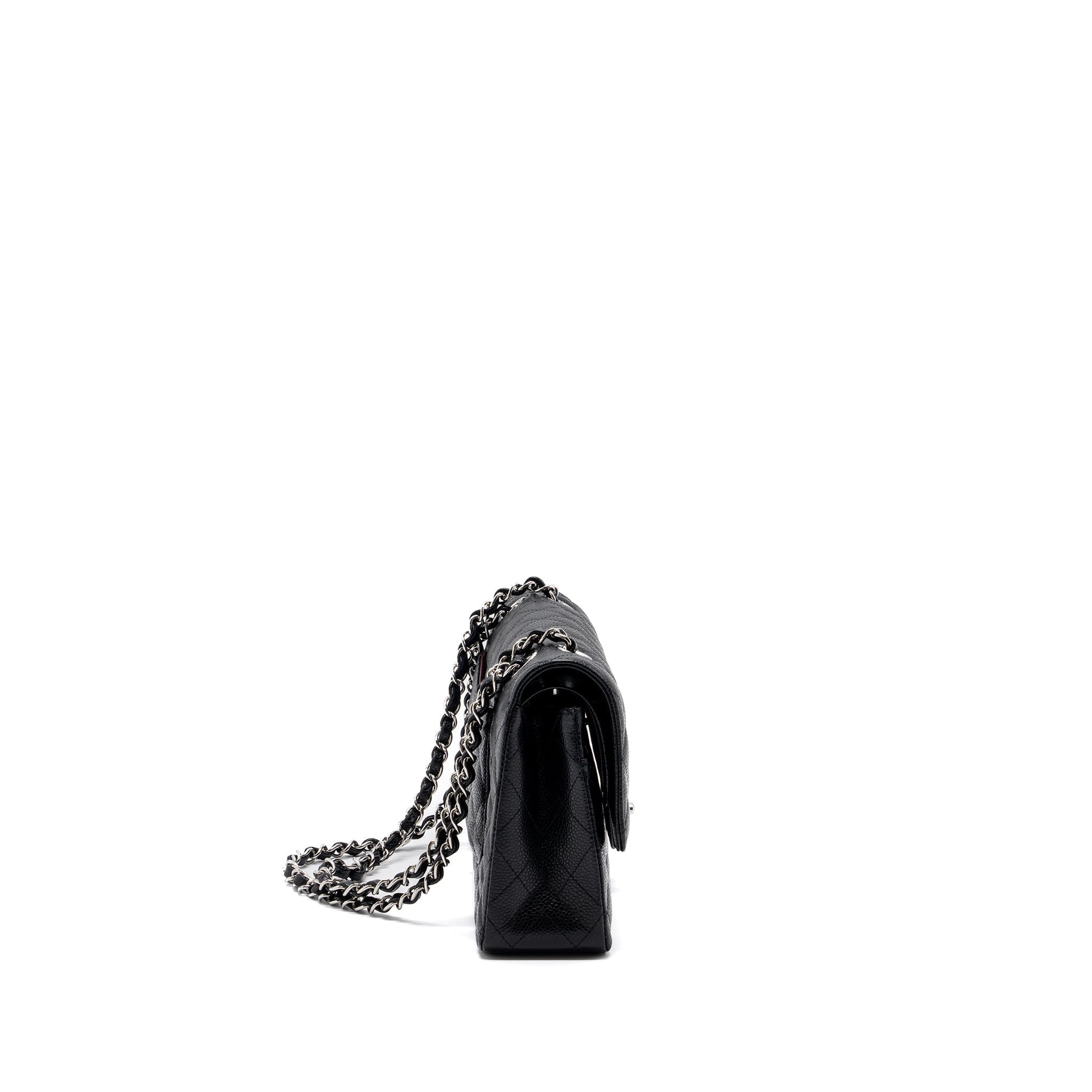chanel-medium-classic-double-flap-bag-caviar-black-shw-microchip