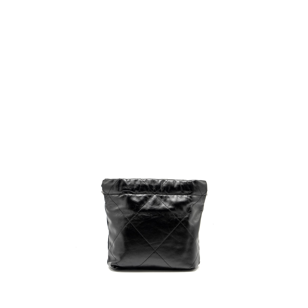 chanel-mini-22-bag-shiny-calfskin-black-shw-microchip-copy