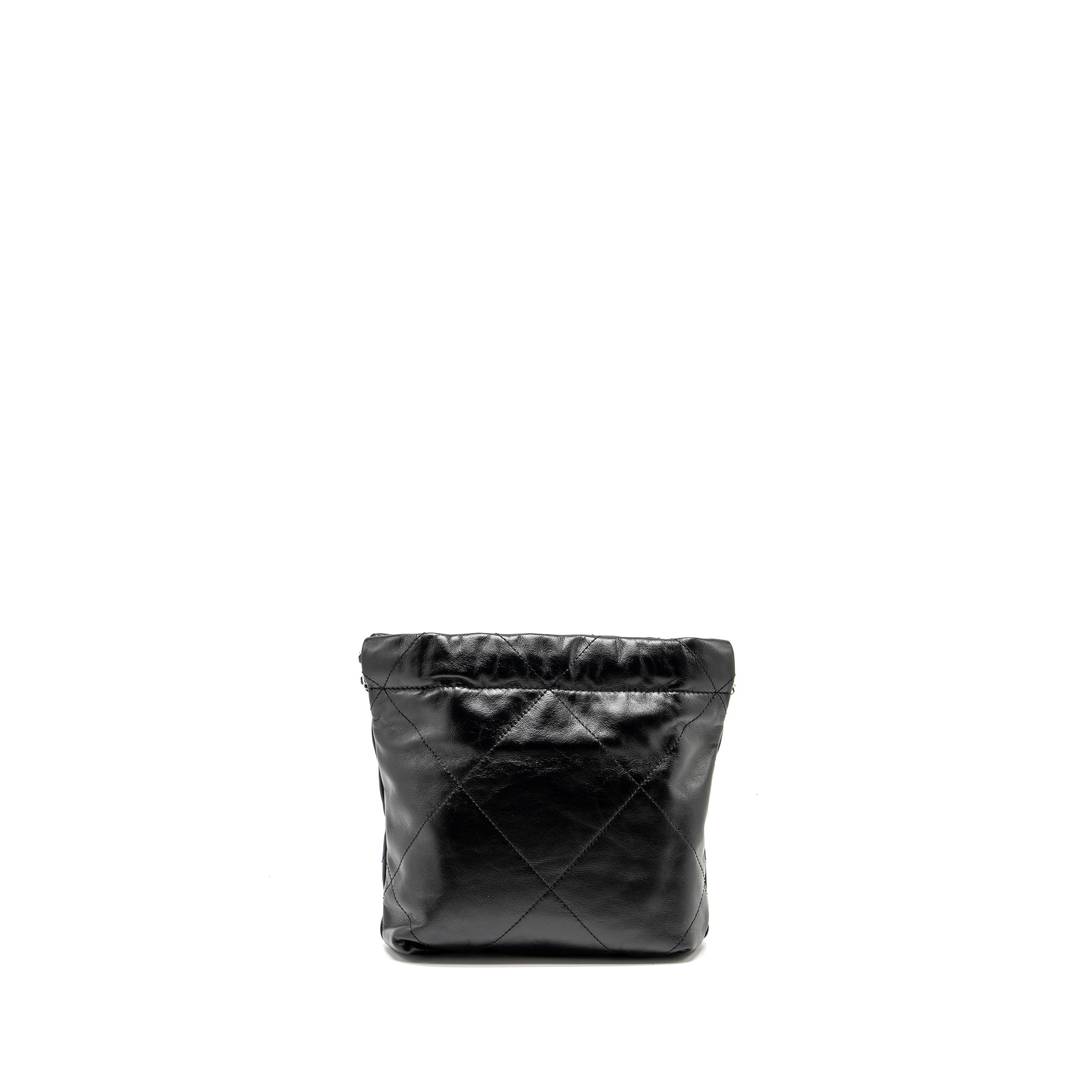 chanel-mini-22-bag-shiny-calfskin-black-shw-microchip-copy