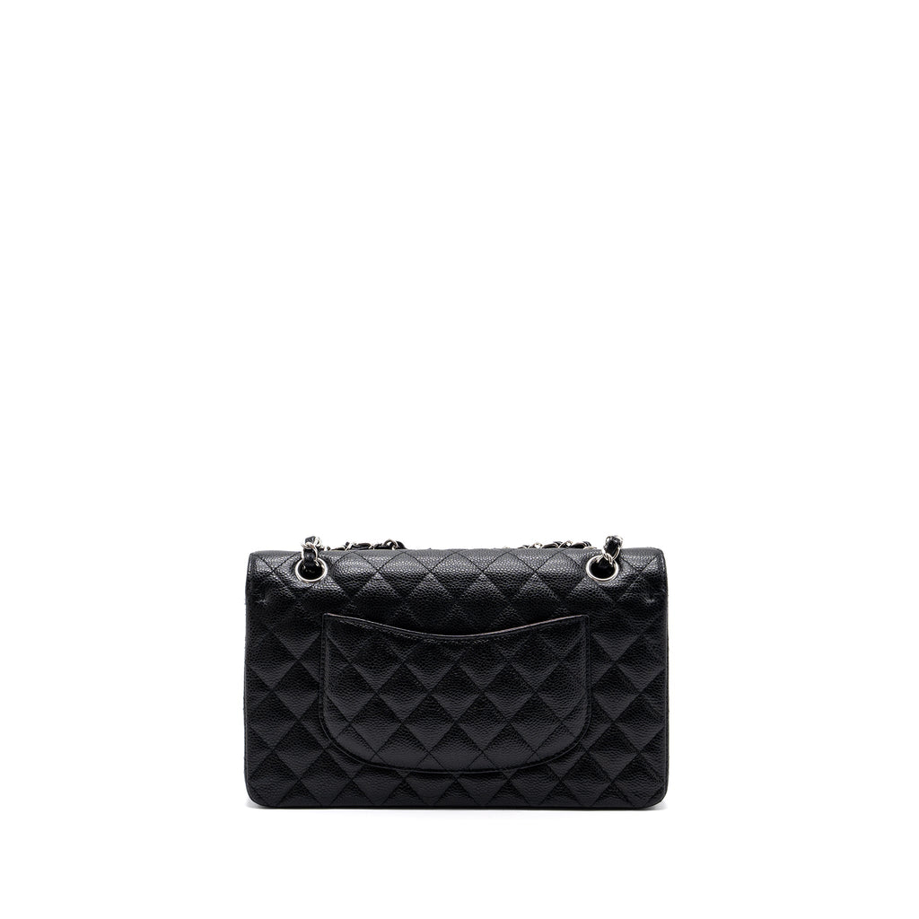 chanel-medium-classic-double-flap-bag-caviar-black-shw-microchip