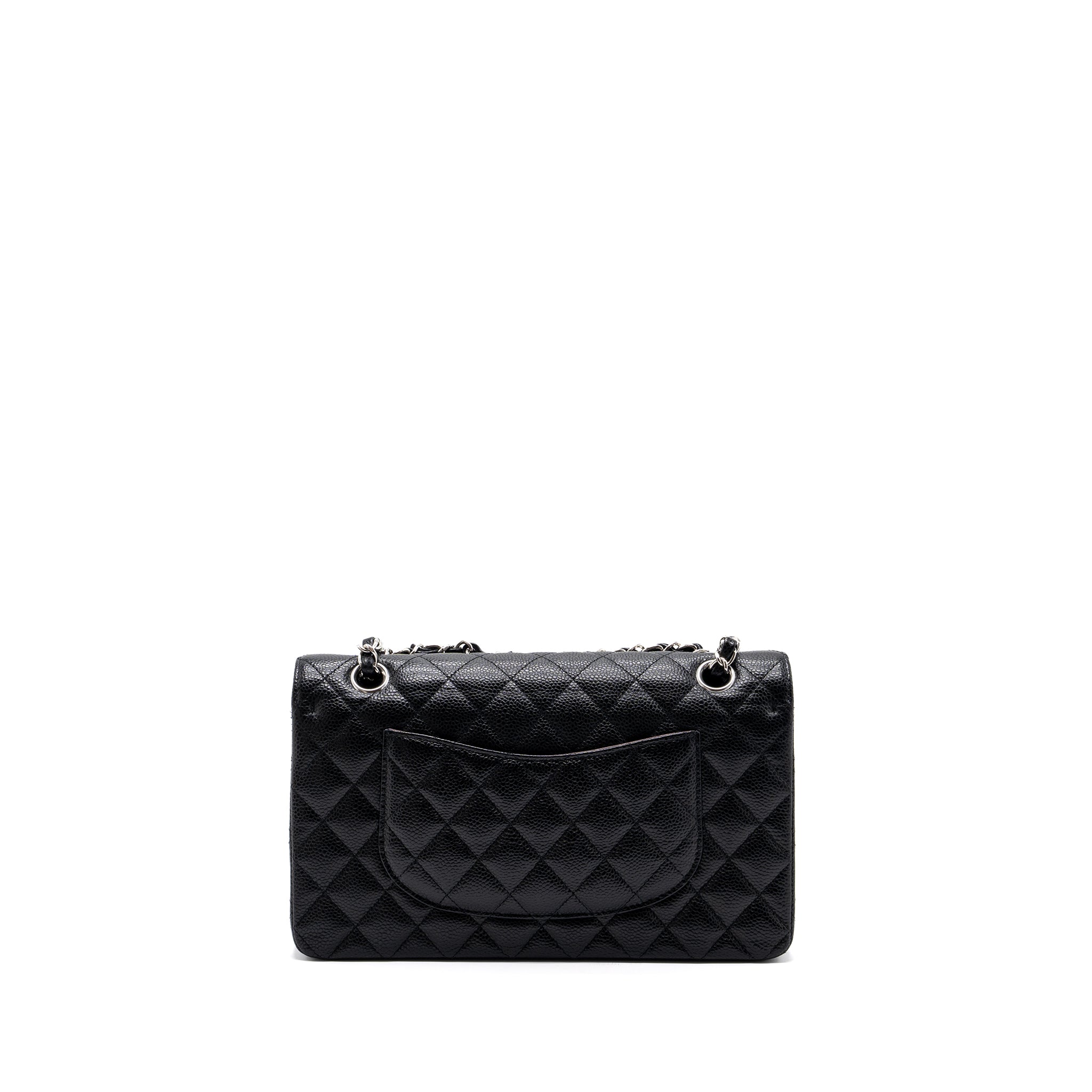 chanel-medium-classic-double-flap-bag-caviar-black-shw-microchip