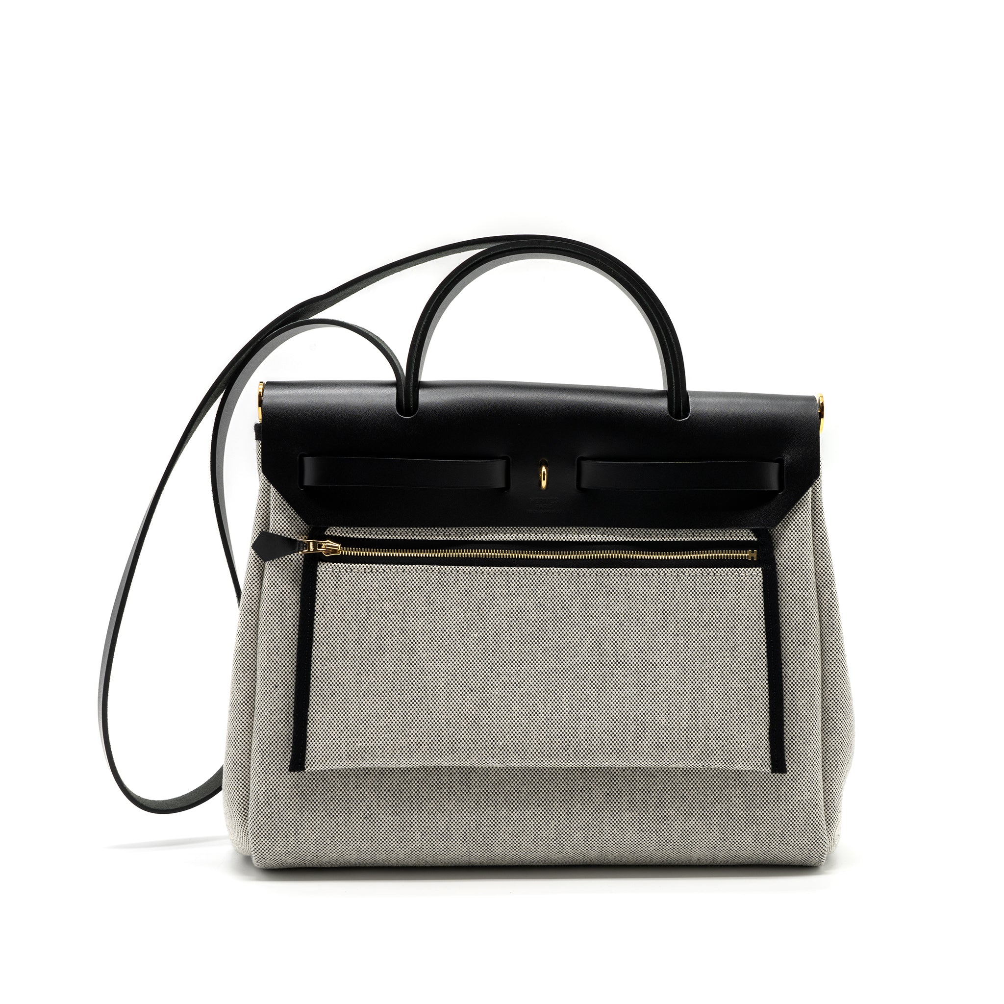 hermes-herbag-31-zip-bag-toile-h-plume-canvas-hunter-leather-black-ecru-ghw-stamp-u-1
