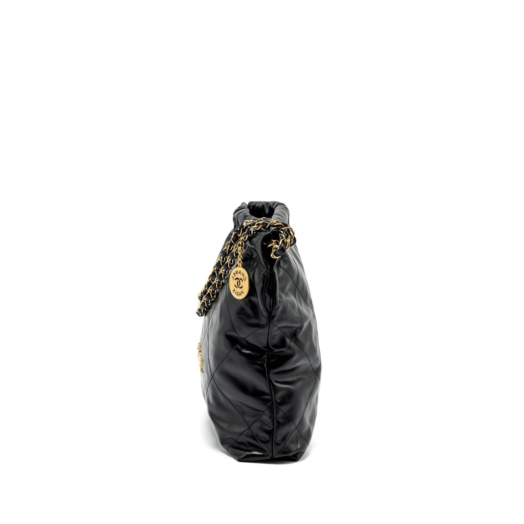 chanel-small-22-bag-gold-letter-shiny-calfskin-black-ghw-microchip-copy