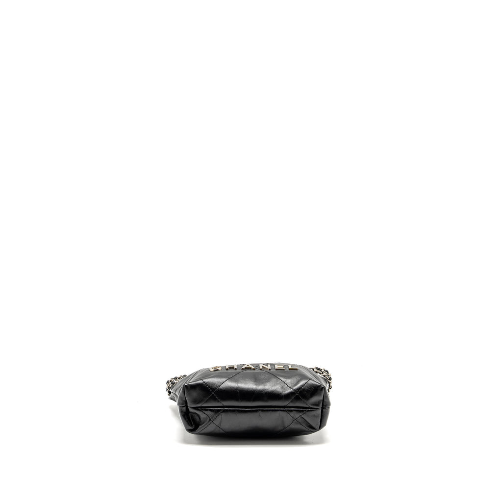 chanel-mini-22-bag-shiny-calfskin-black-shw-microchip-copy
